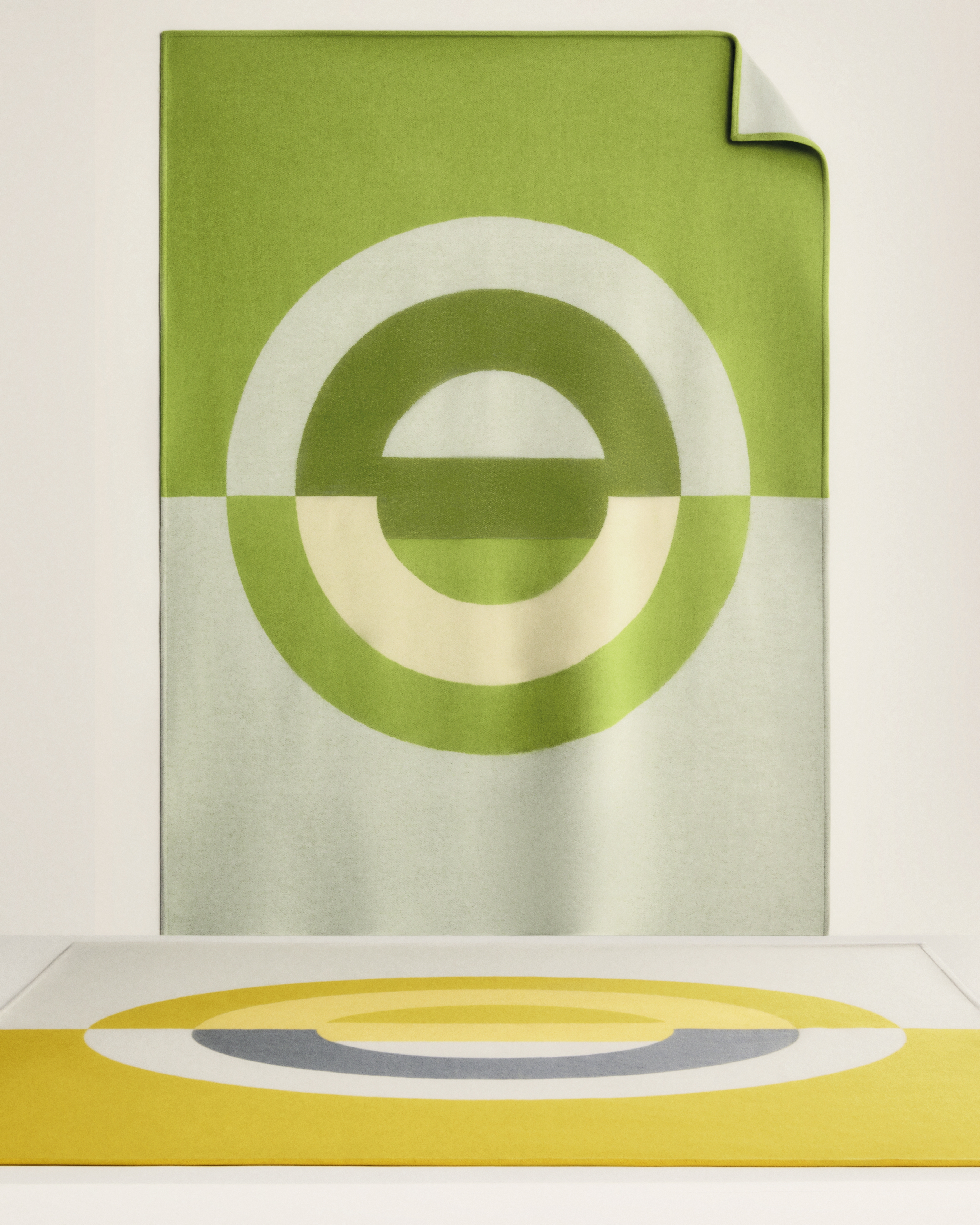 look_image_alt_prefix CD Entrelacés 系列织毯 绿色绵羊毛混纺面料 E11