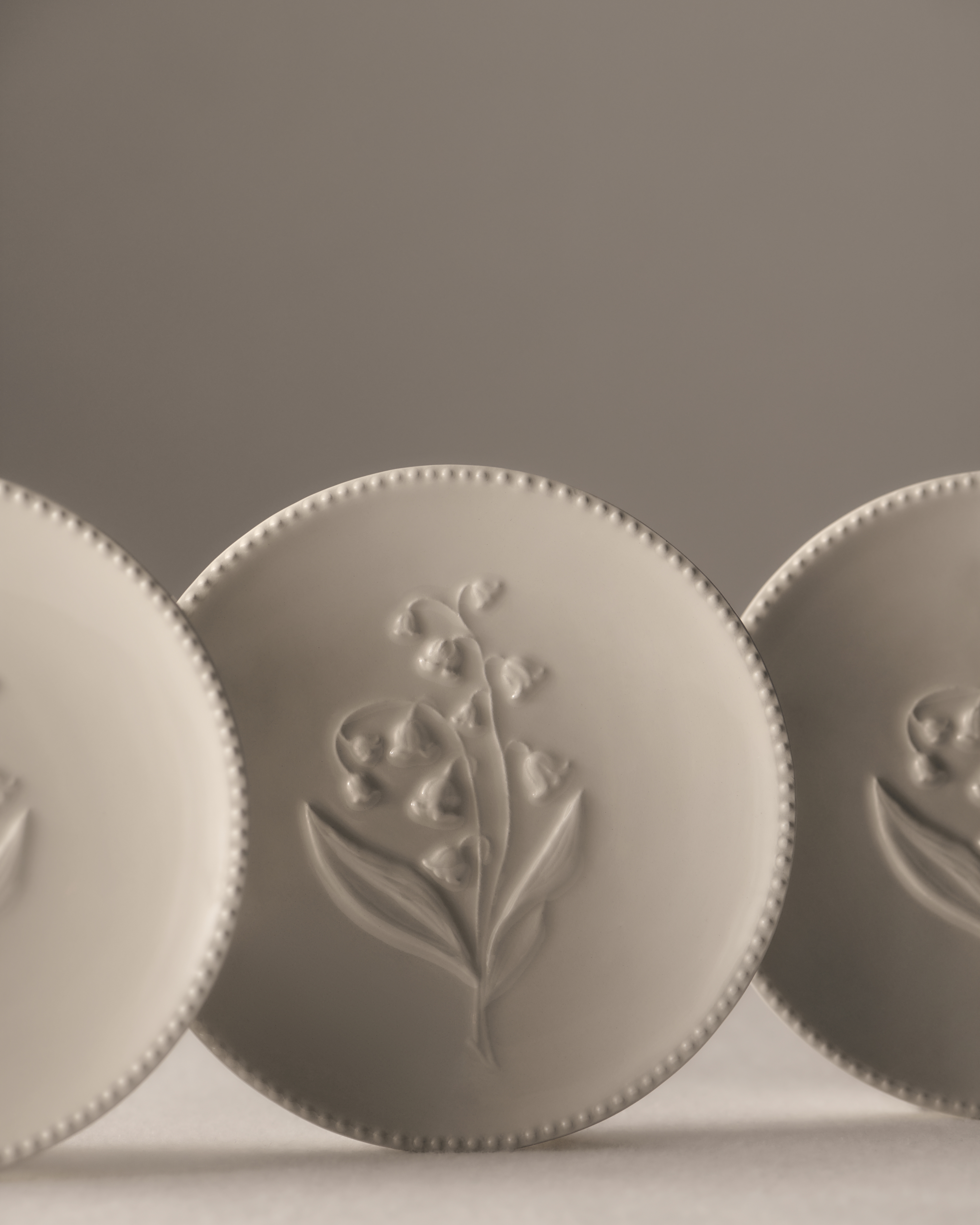 小吃碟 象牙色 Lily Dior 图案 E03