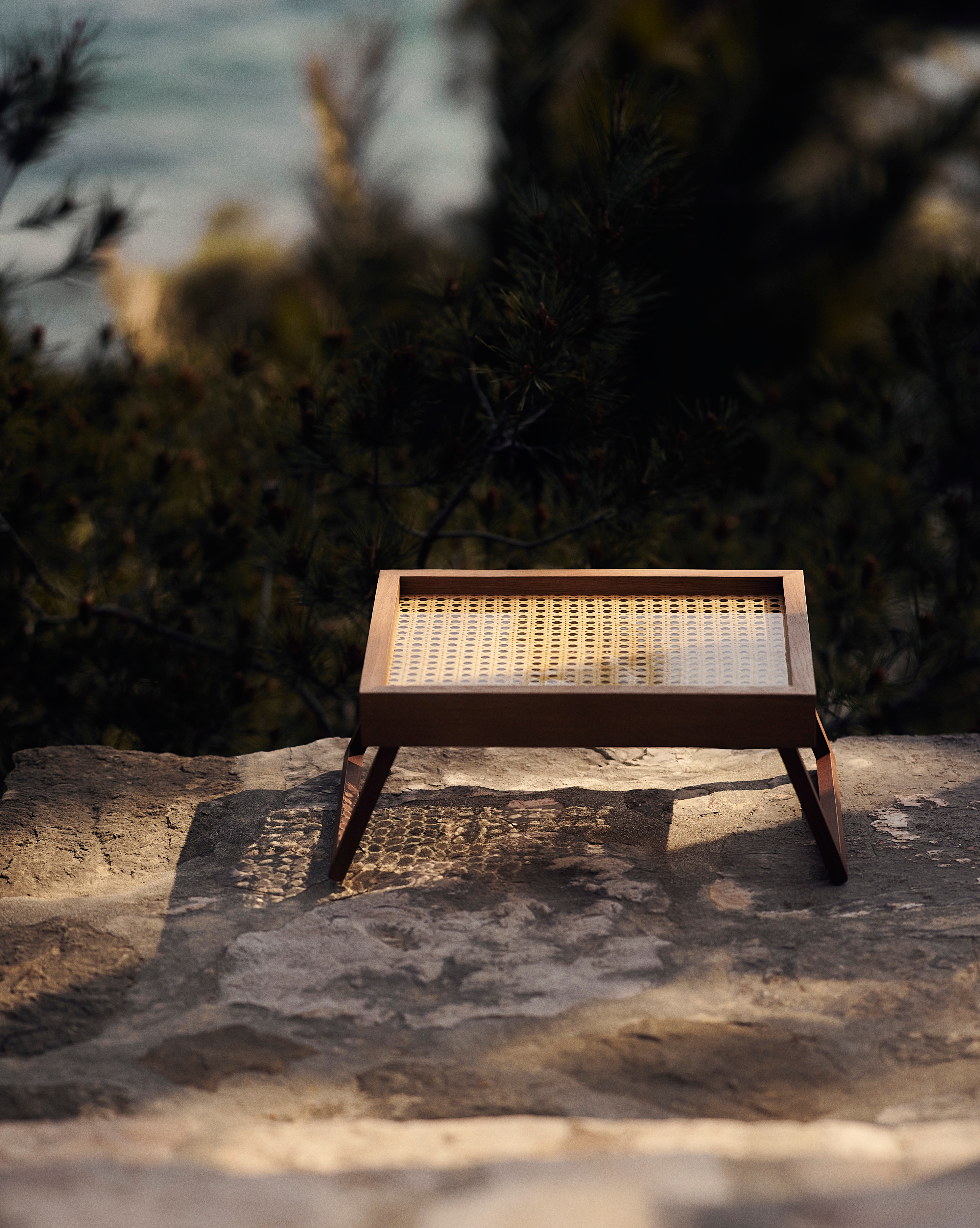 look_image_alt_prefix 早餐托盘 橡木、人工树脂和藤条，Provence 藤格纹图案 E10