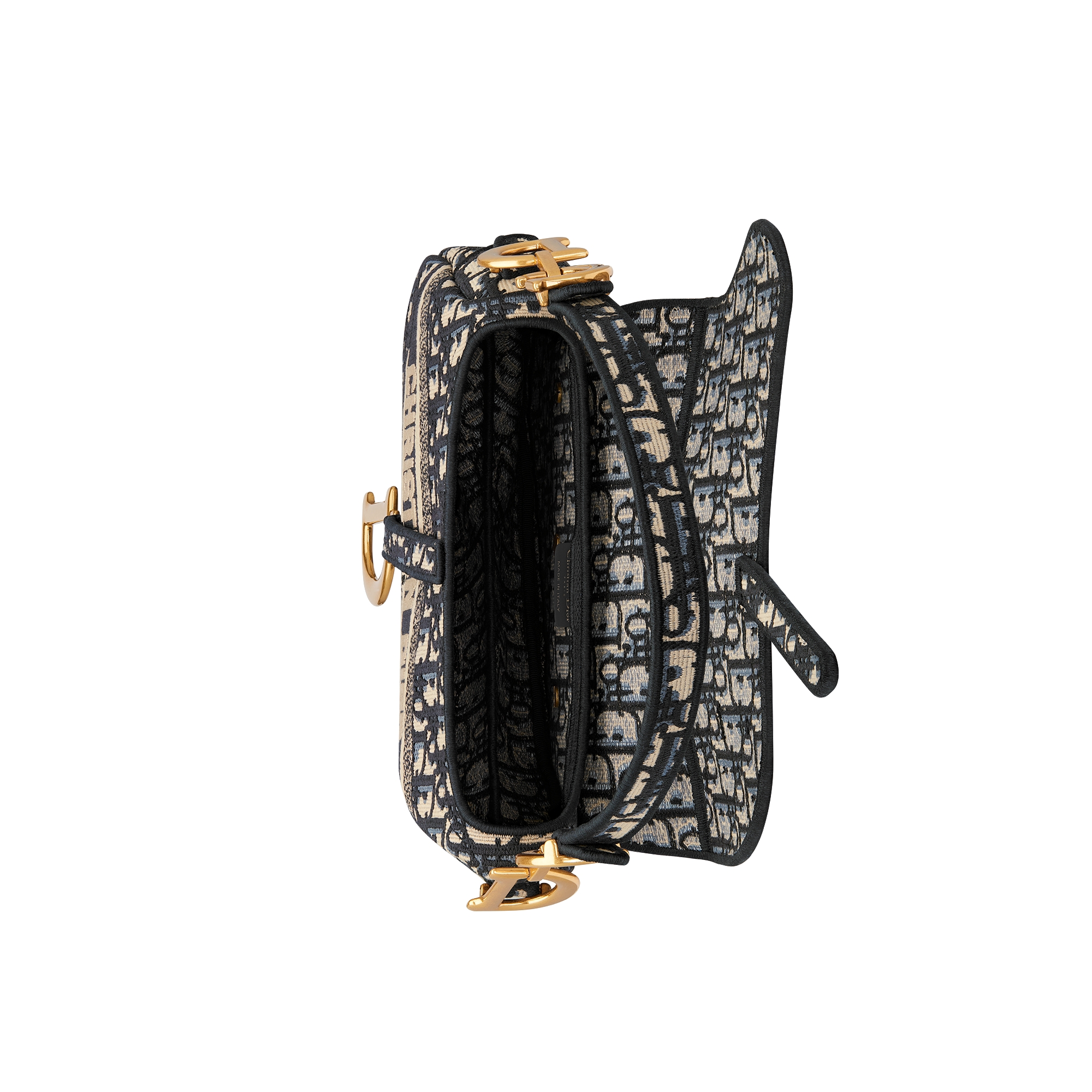 马鞍包 蓝色 Oblique 印花刺绣 E06