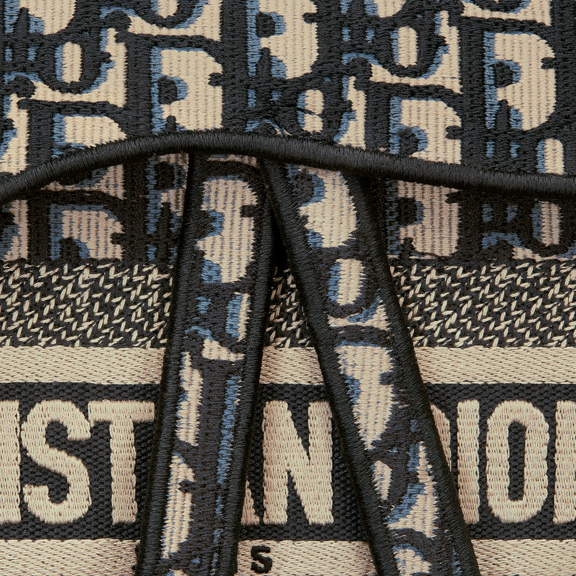 马鞍包 蓝色 Oblique 印花刺绣 E09