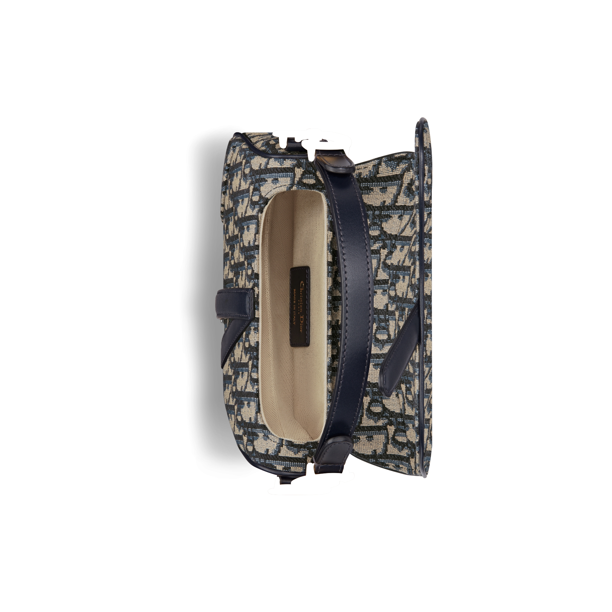 迷你马鞍包（附肩带） 蓝色 Oblique 印花 E06