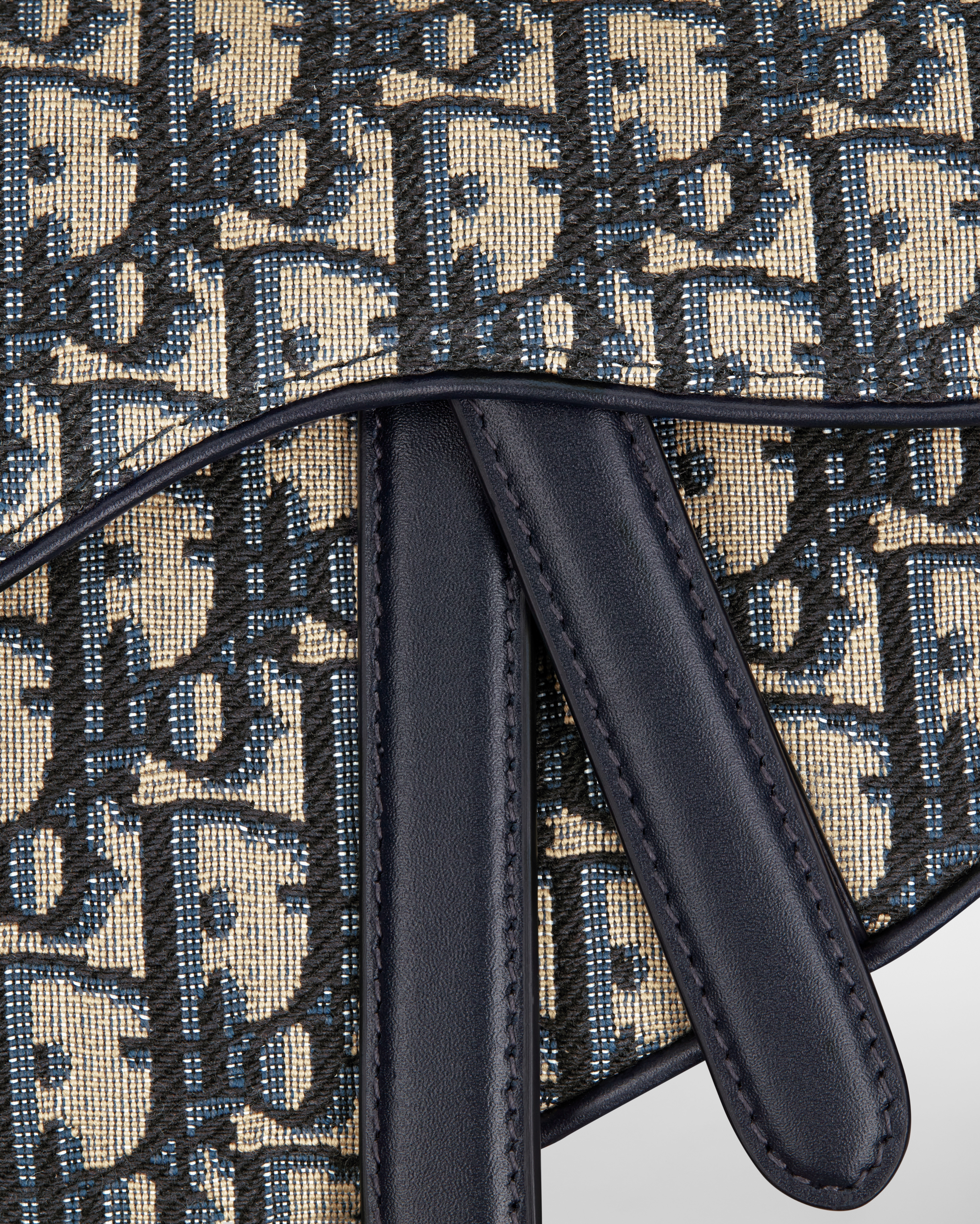 迷你马鞍包（附肩带） 蓝色 Oblique 印花面料 E09