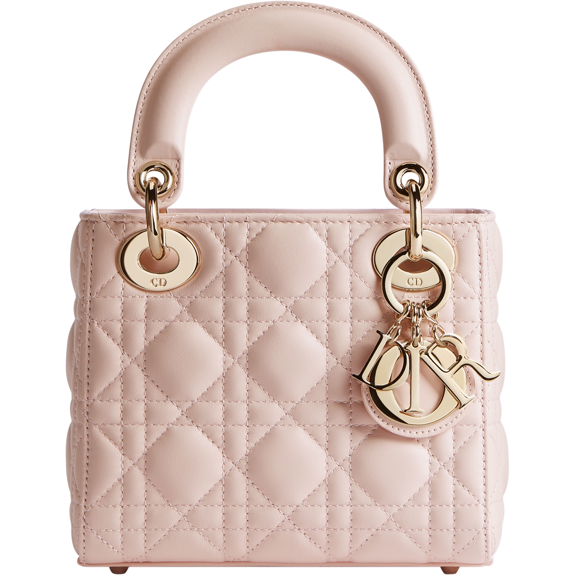  胭脂粉色羊皮革藤格纹