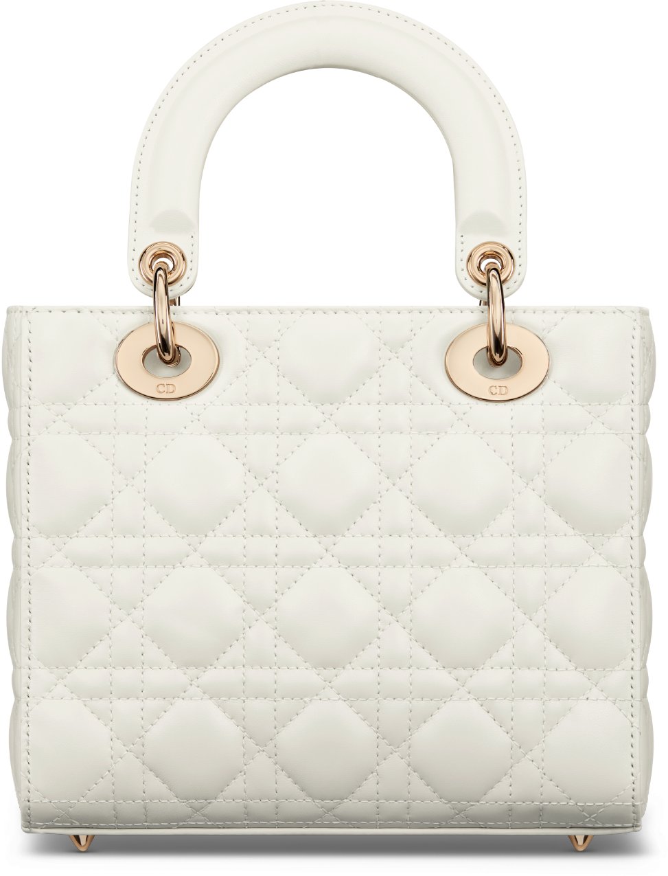 小号Lady Dior My ABCDior 手袋奶白色羊皮革藤格纹| DIOR