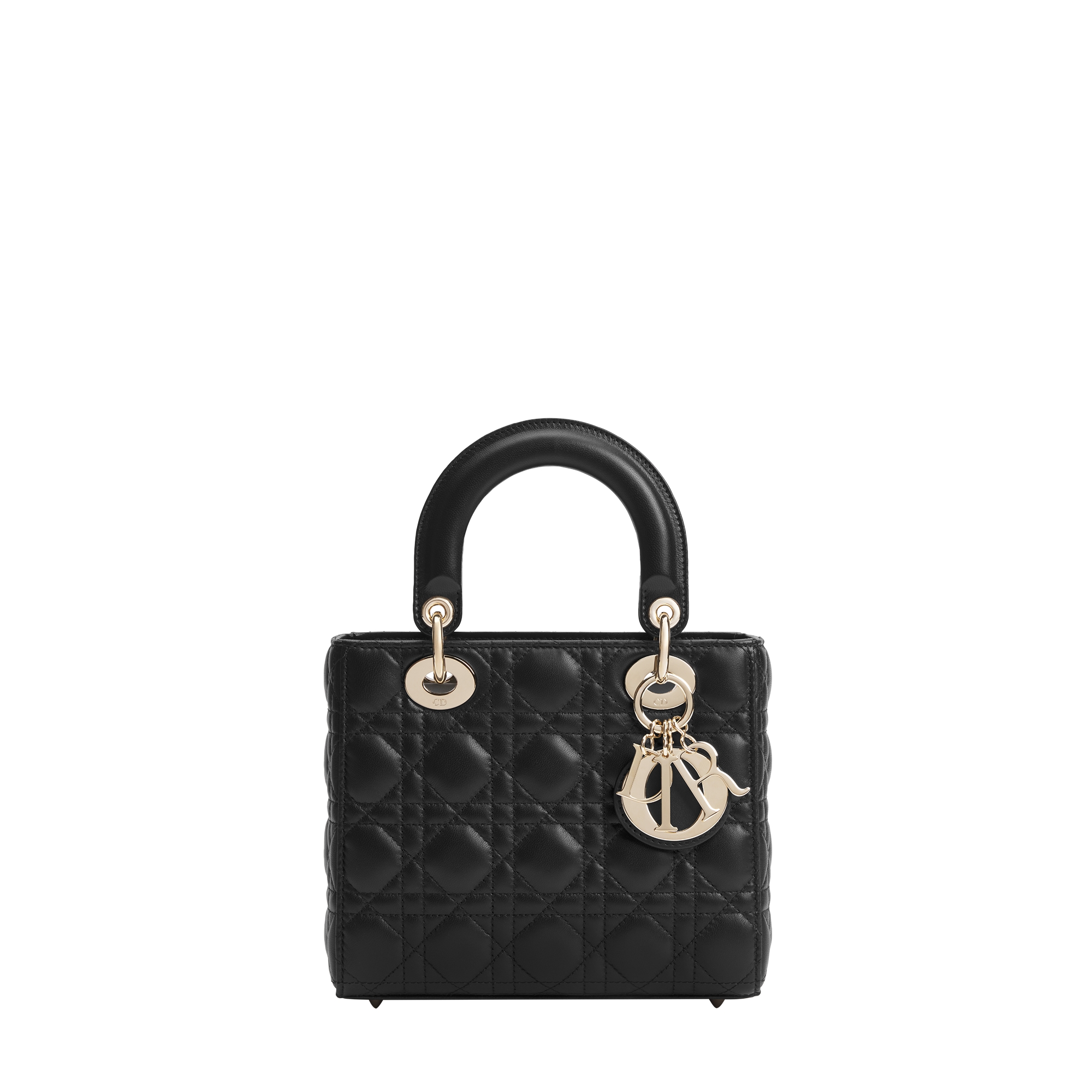  黑色羊皮革藤格纹