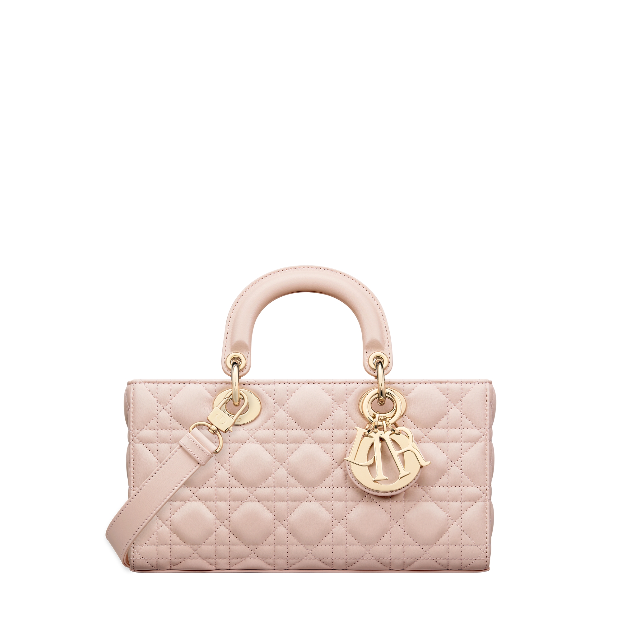  胭脂粉色羊皮革藤格纹