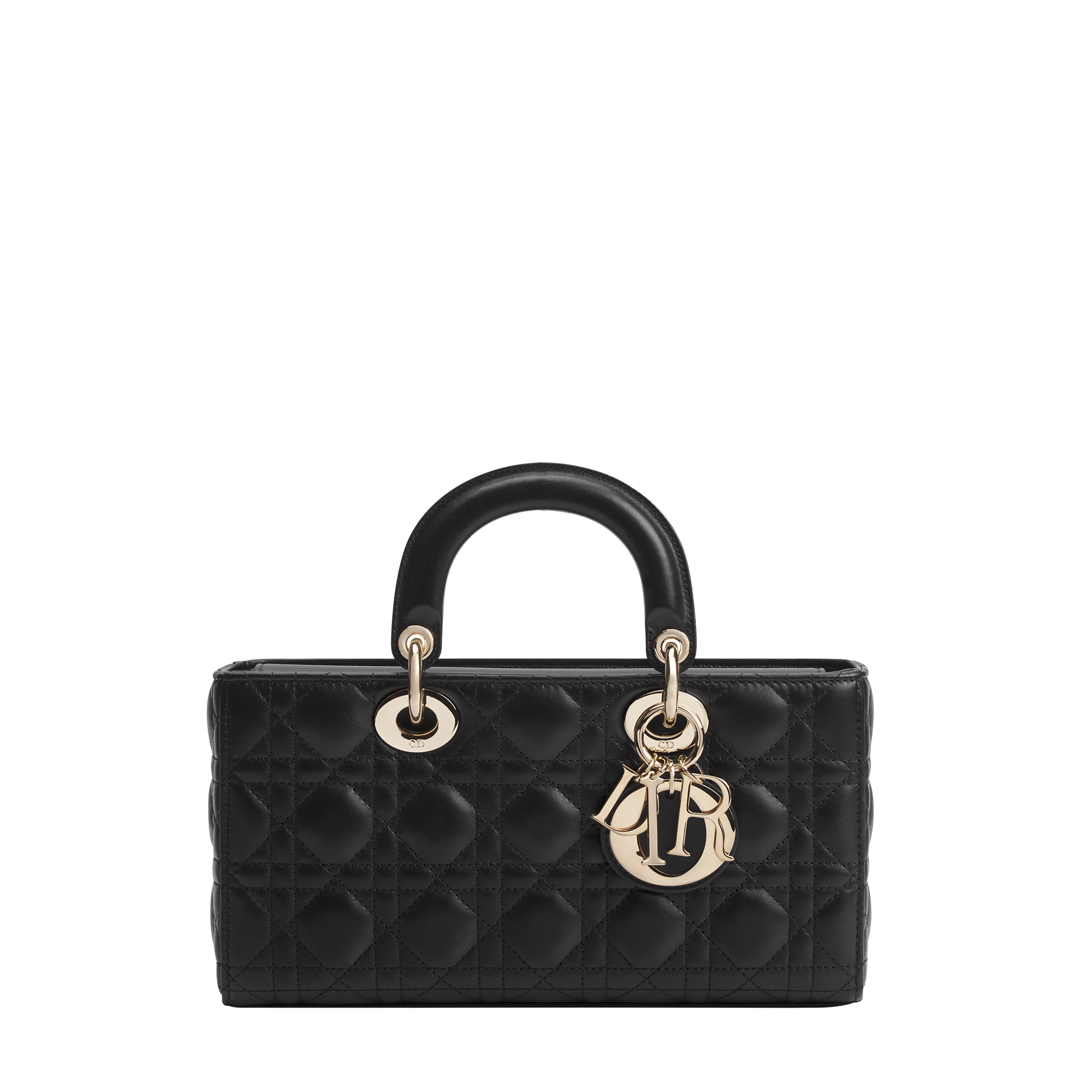  黑色羊皮革藤格纹