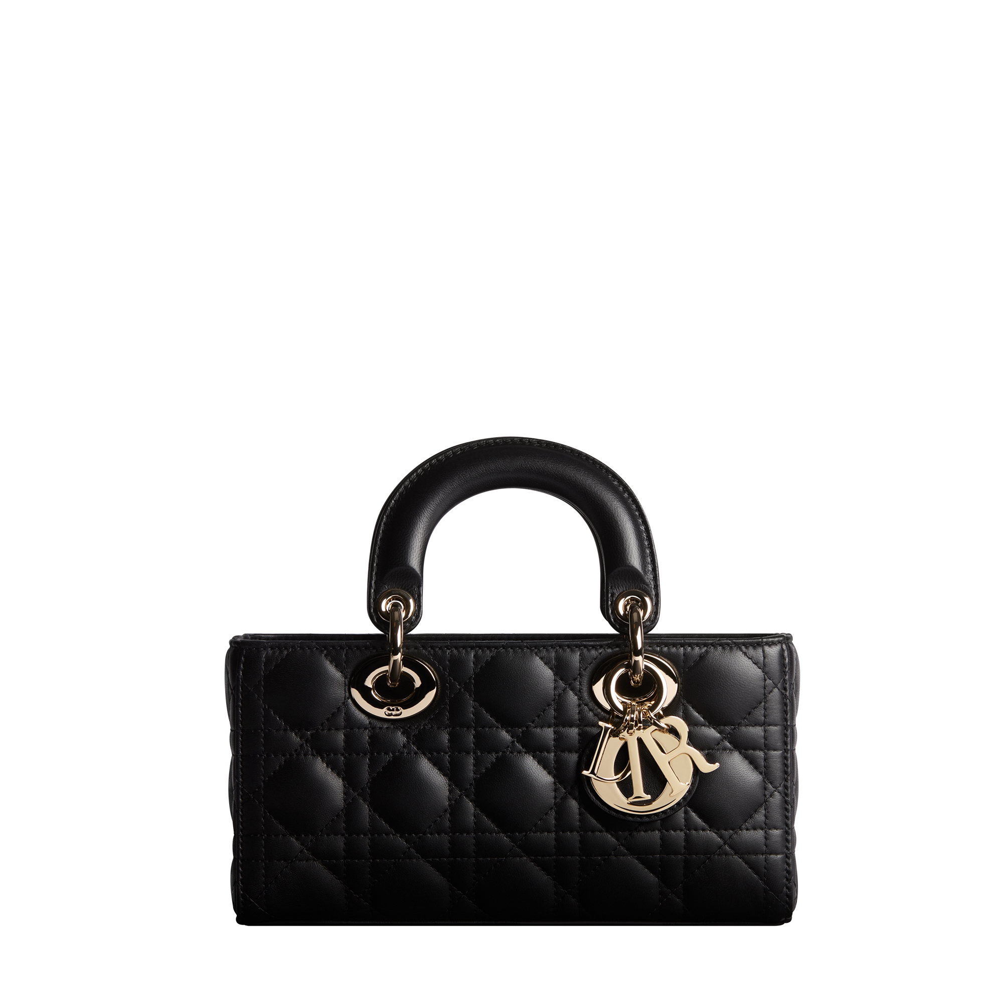  黑色羊皮革藤格纹