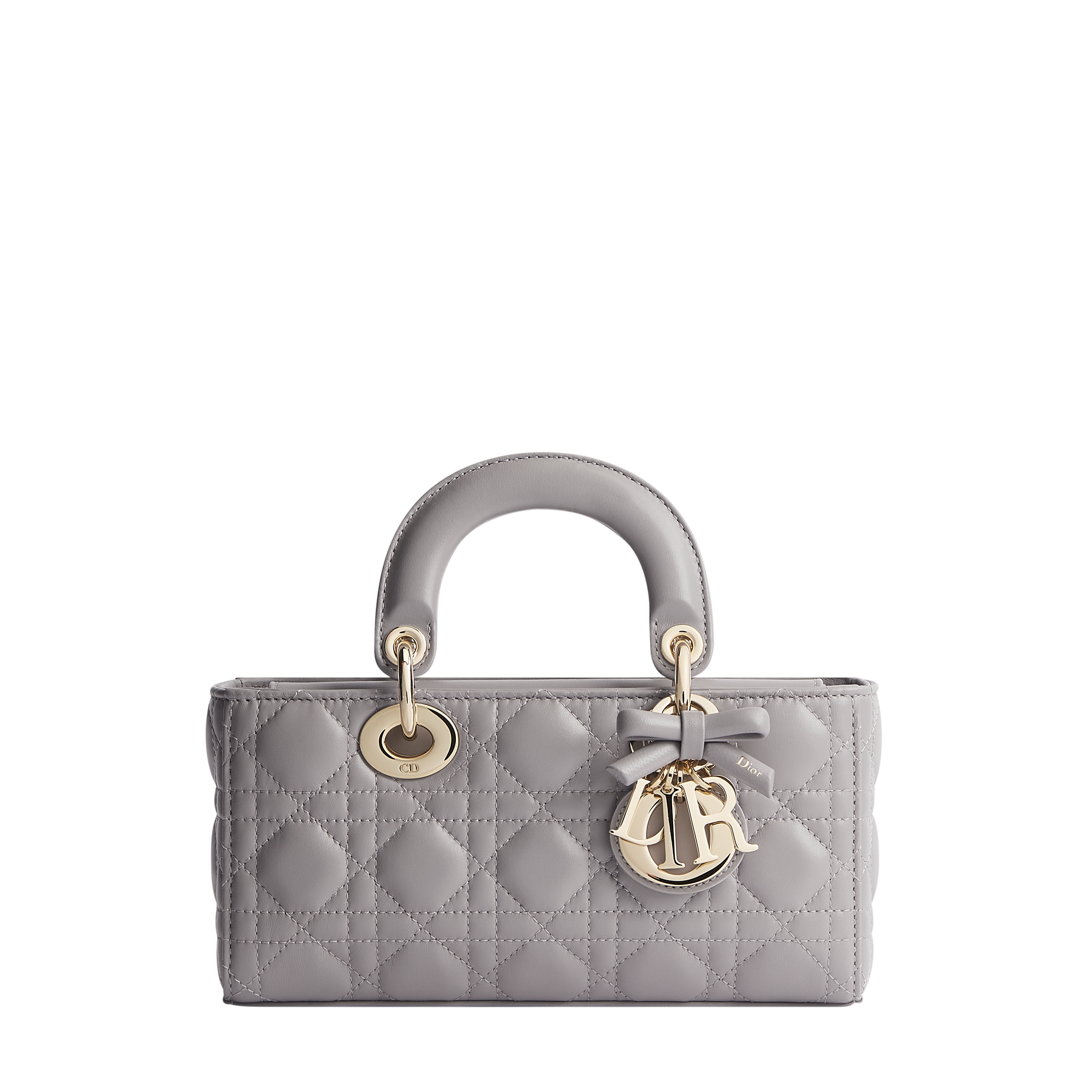 ✨極美✨Dior　LADY DIOR　iPhone17e 羊革　グレー　チャーム 小号Lady D-Joy 手袋特里亚农灰羊皮革藤格纹| DIOR CN