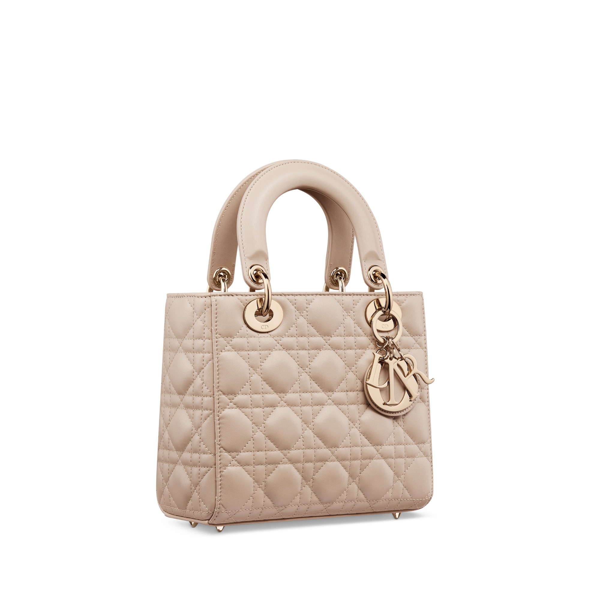 My Lady Dior and I 手袋 胭脂米色羊皮革藤格纹 E03