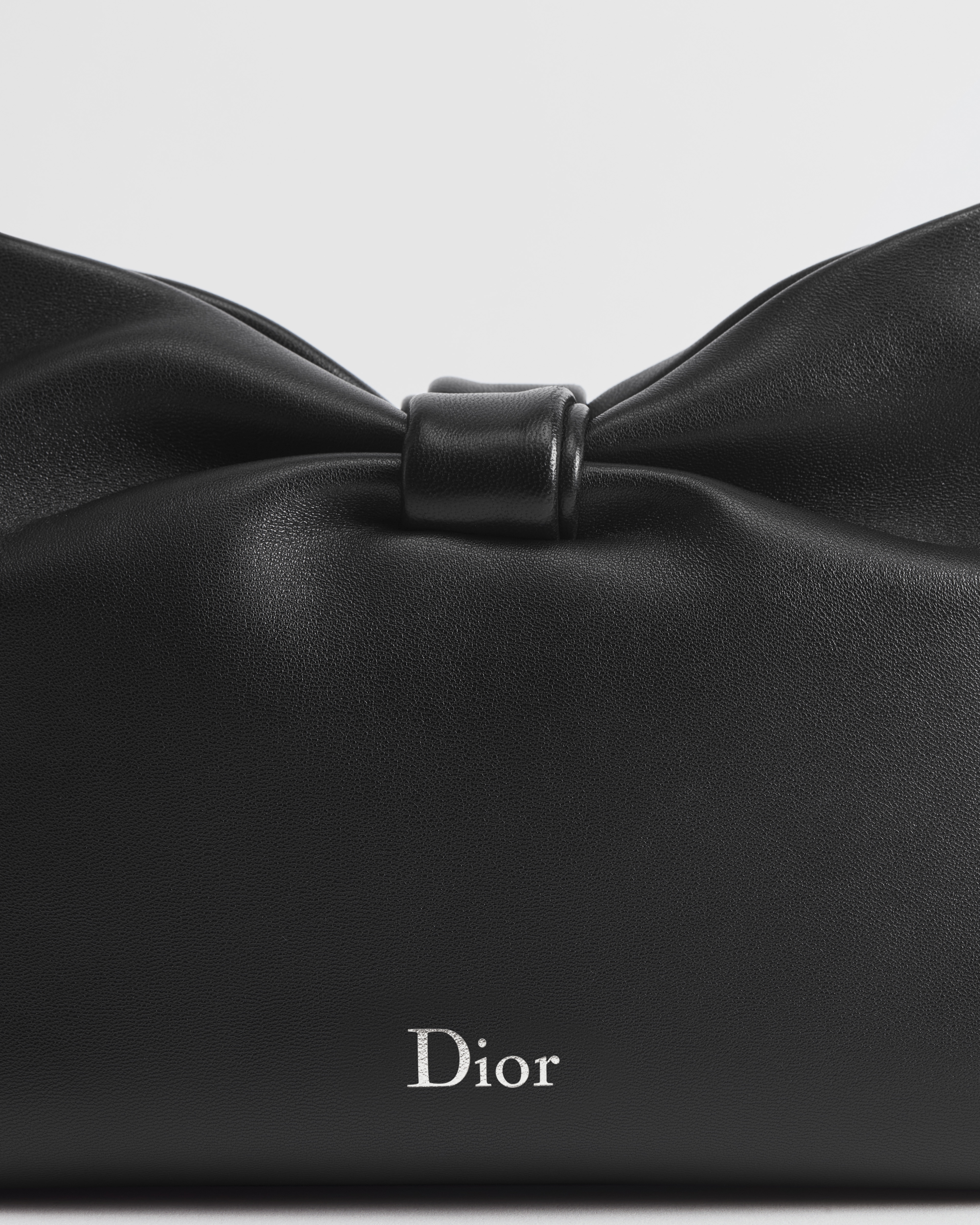 小号 Dior Bow 手袋 黑色羊皮革 E11