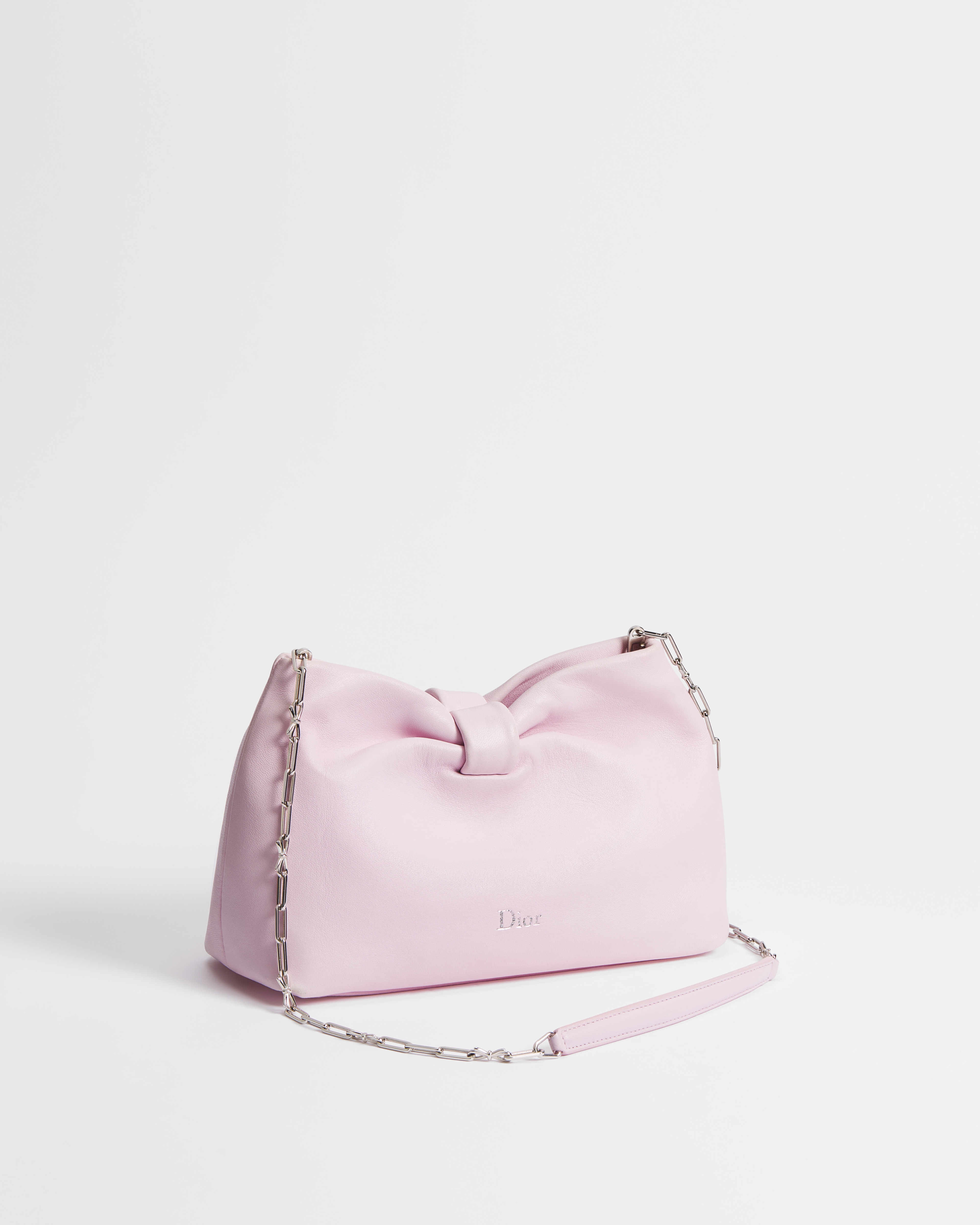 小号 Dior Bow 手袋 梦幻粉色羊皮革 E03