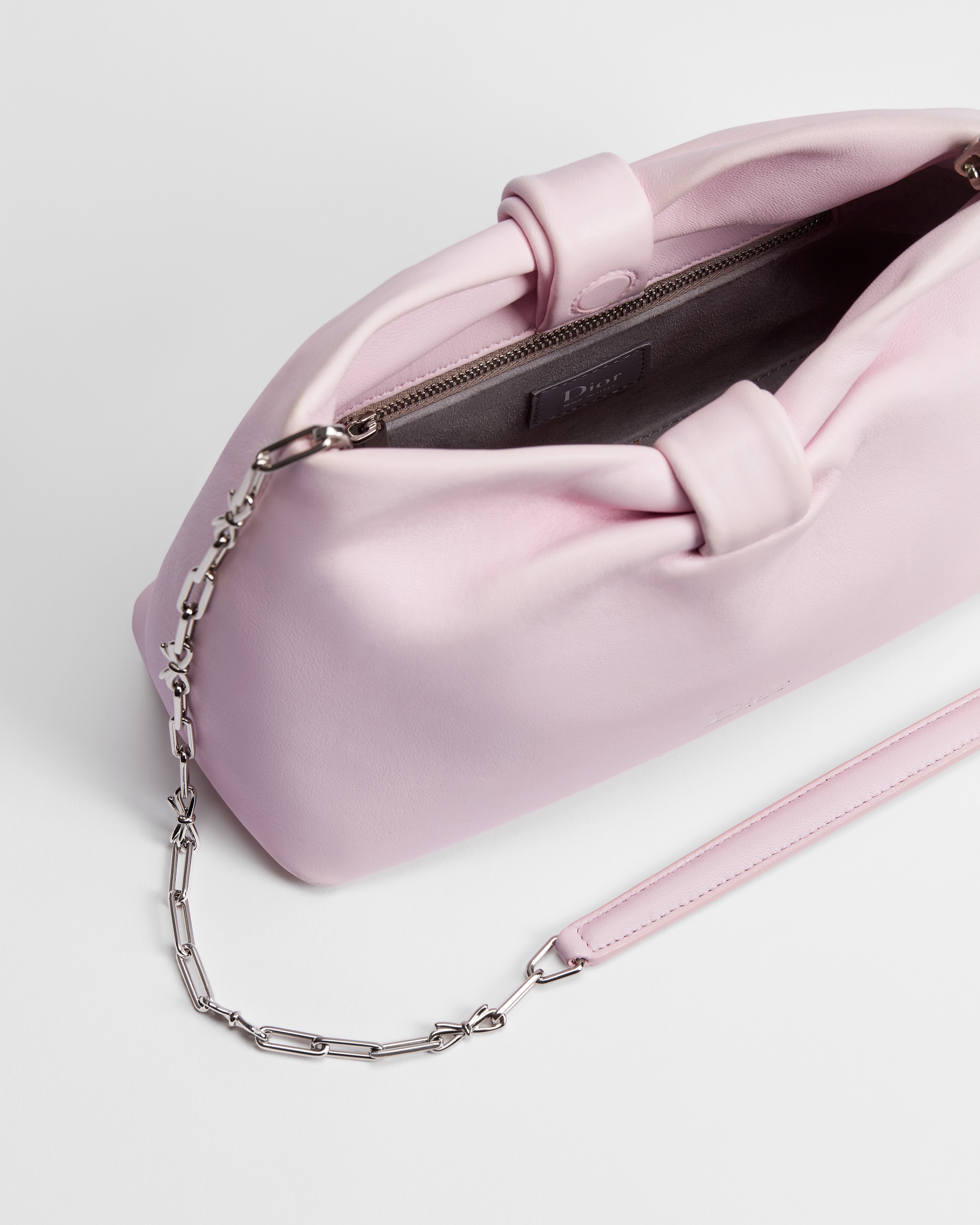 小号 Dior Bow 手袋 梦幻粉色羊皮革 E06