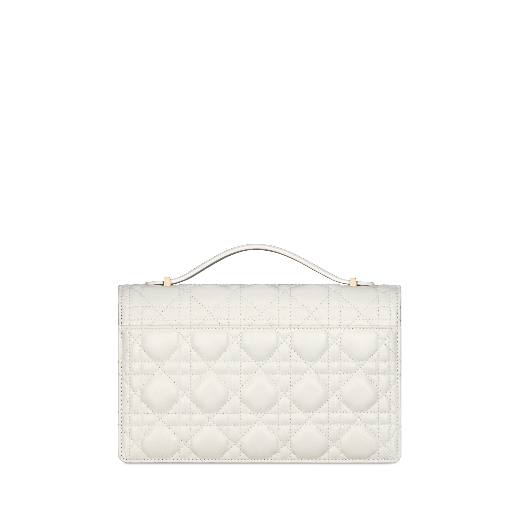 My Dior Top Handle 手袋 奶白色羊皮革藤格纹 E08