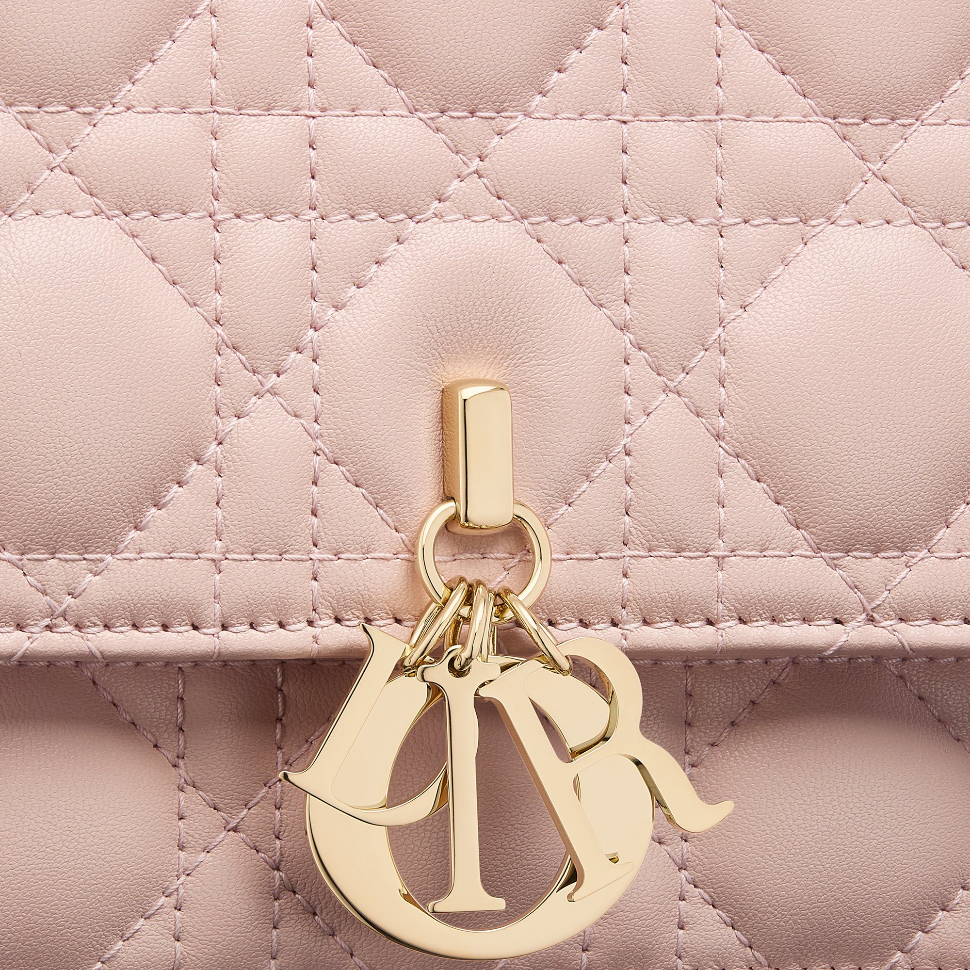 My Dior Top Handle 手袋胭脂粉色羊皮革藤格纹| DIOR