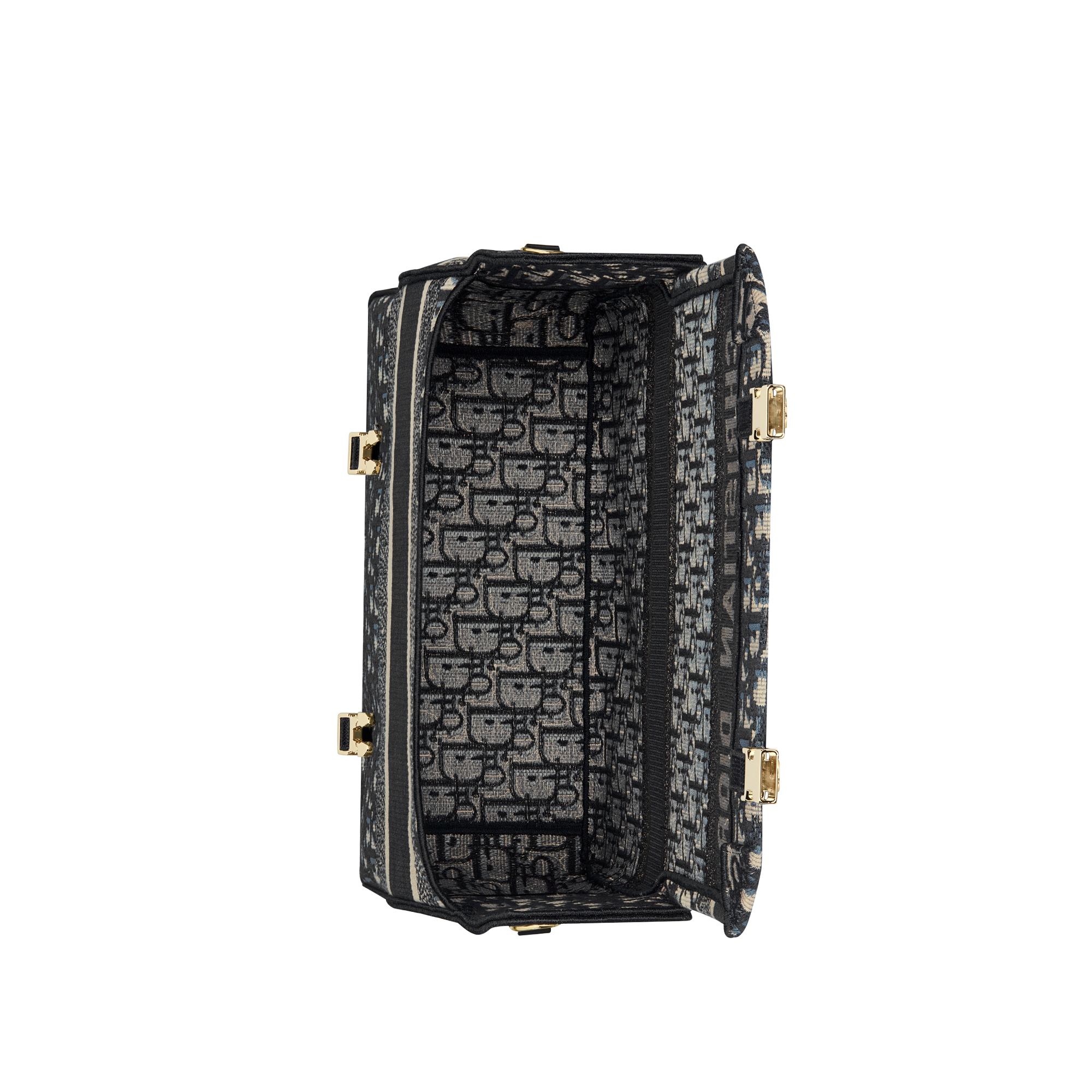 中号 Diorcamp 手袋 蓝色 Oblique 印花刺绣 E06