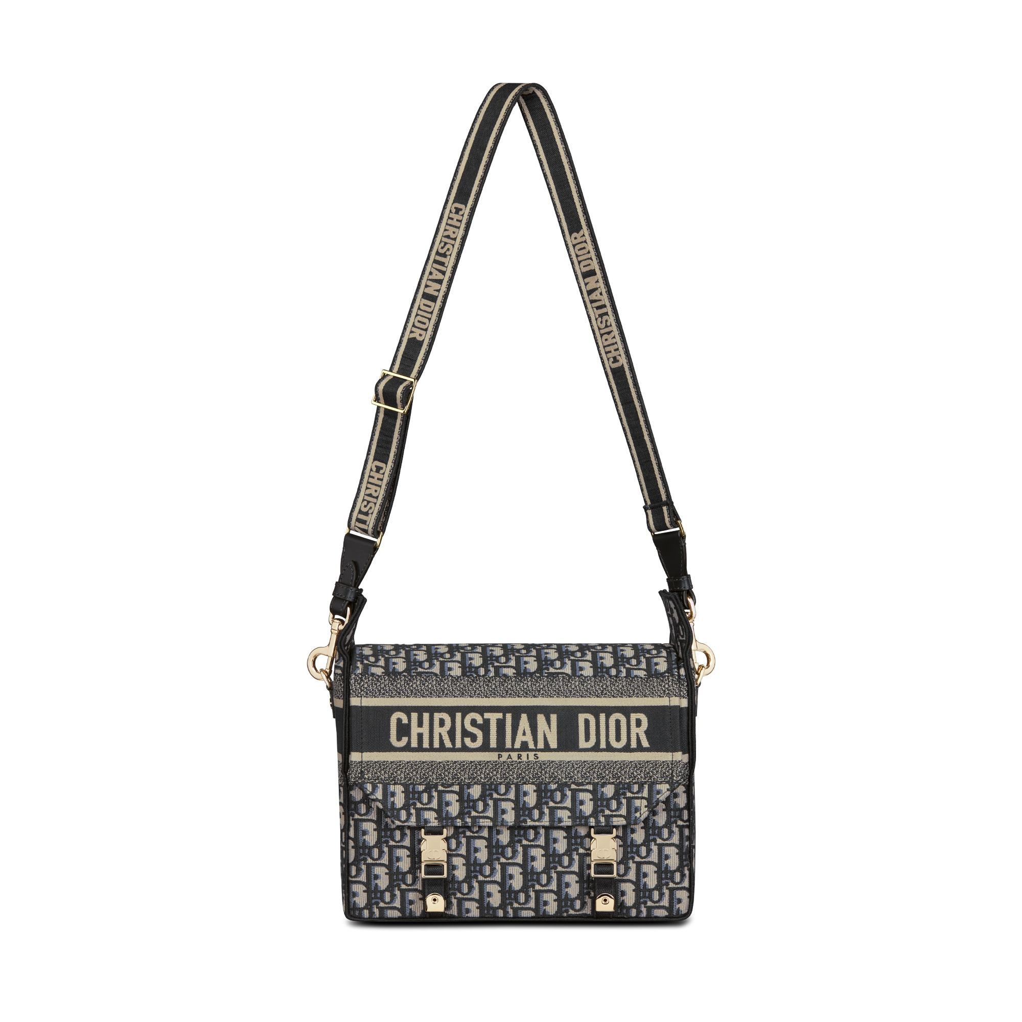 中号 Diorcamp 手袋 蓝色 Oblique 印花刺绣 E07