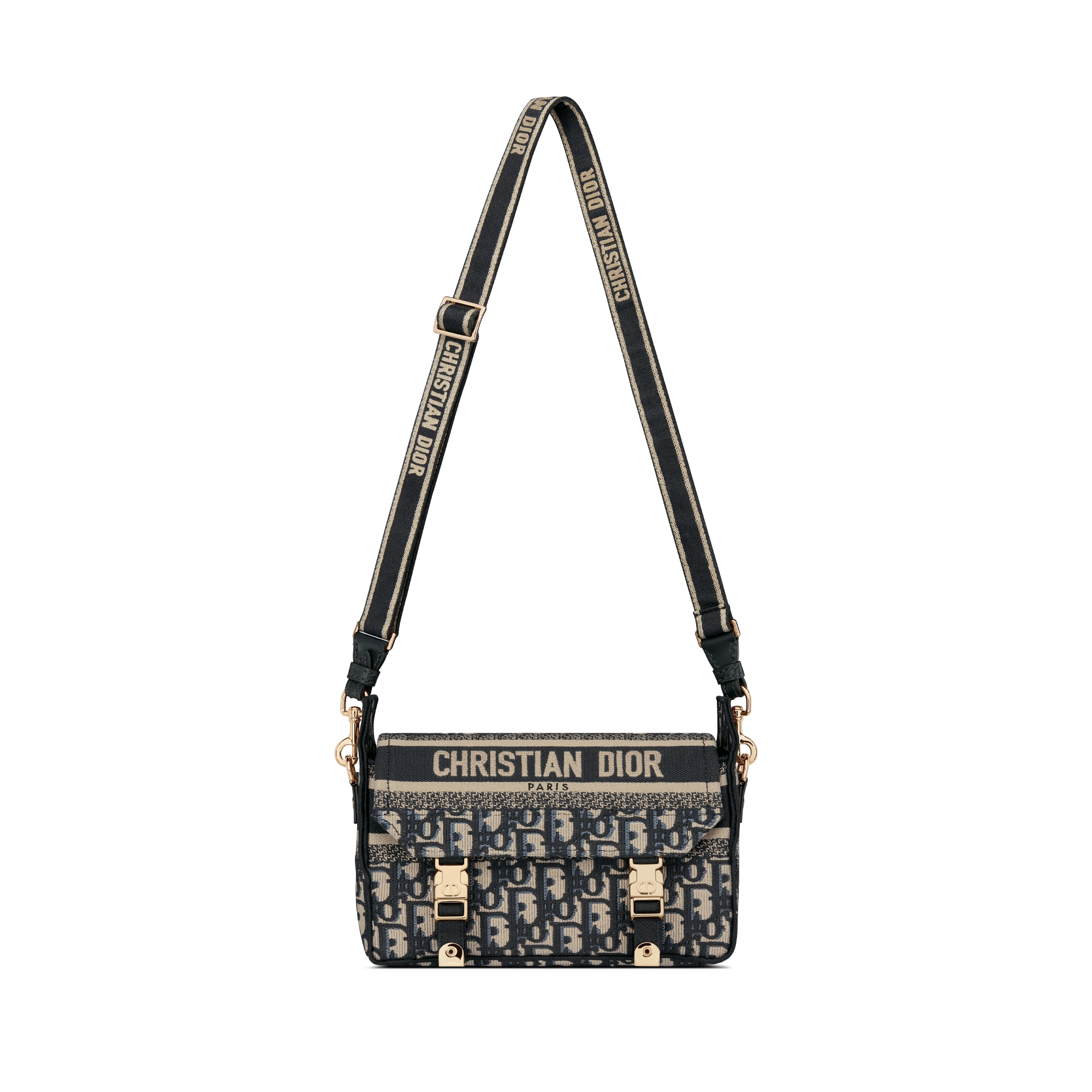 小号 Diorcamp 手袋 蓝色 Oblique 印花面料 E07