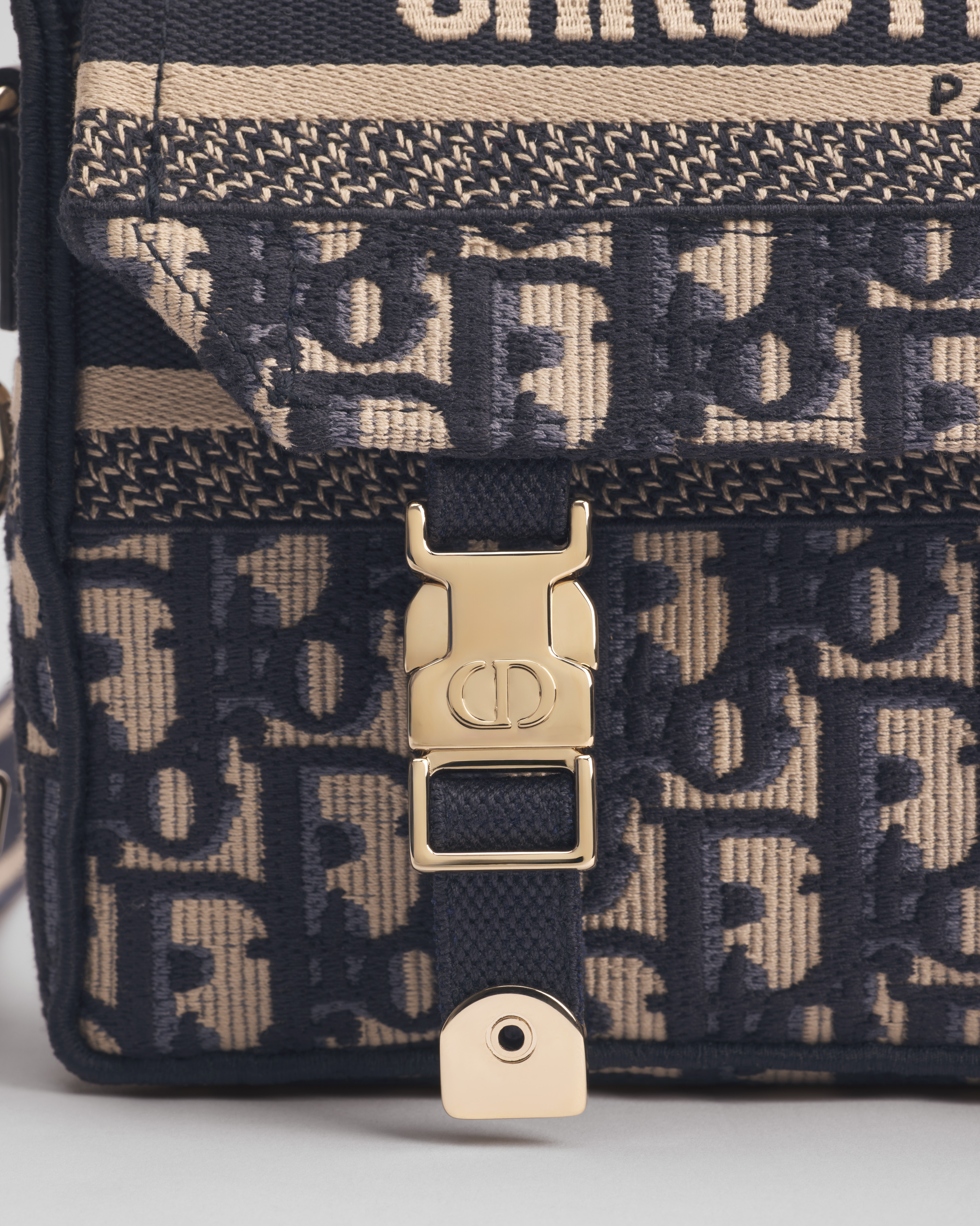 小号 Diorcamp 手袋 蓝色 Oblique 印花面料 E10