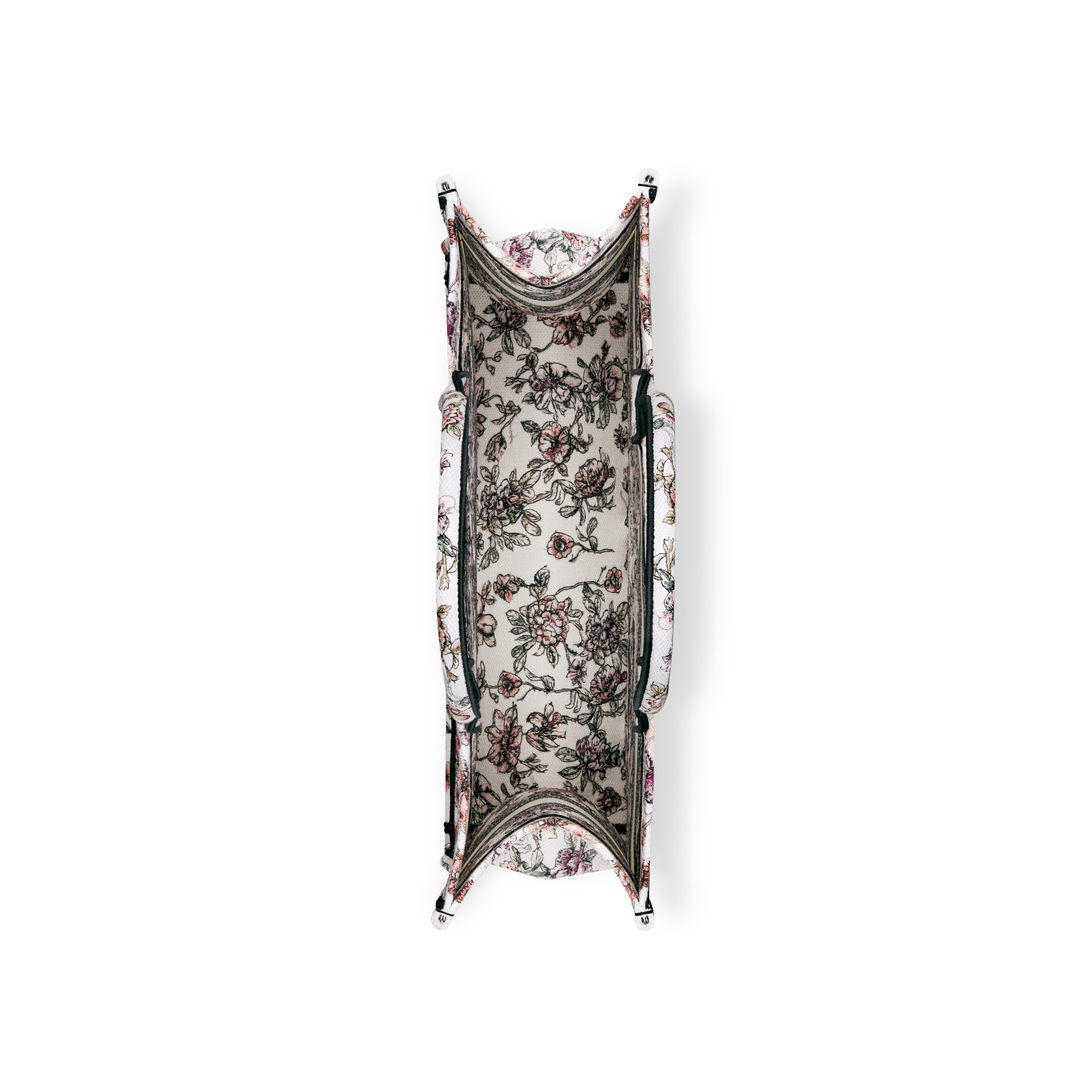 大号 Book Tote 手袋 粉色 Souvenir de Rome 图案刺绣（42 x 35 x 18.5 厘米） E06