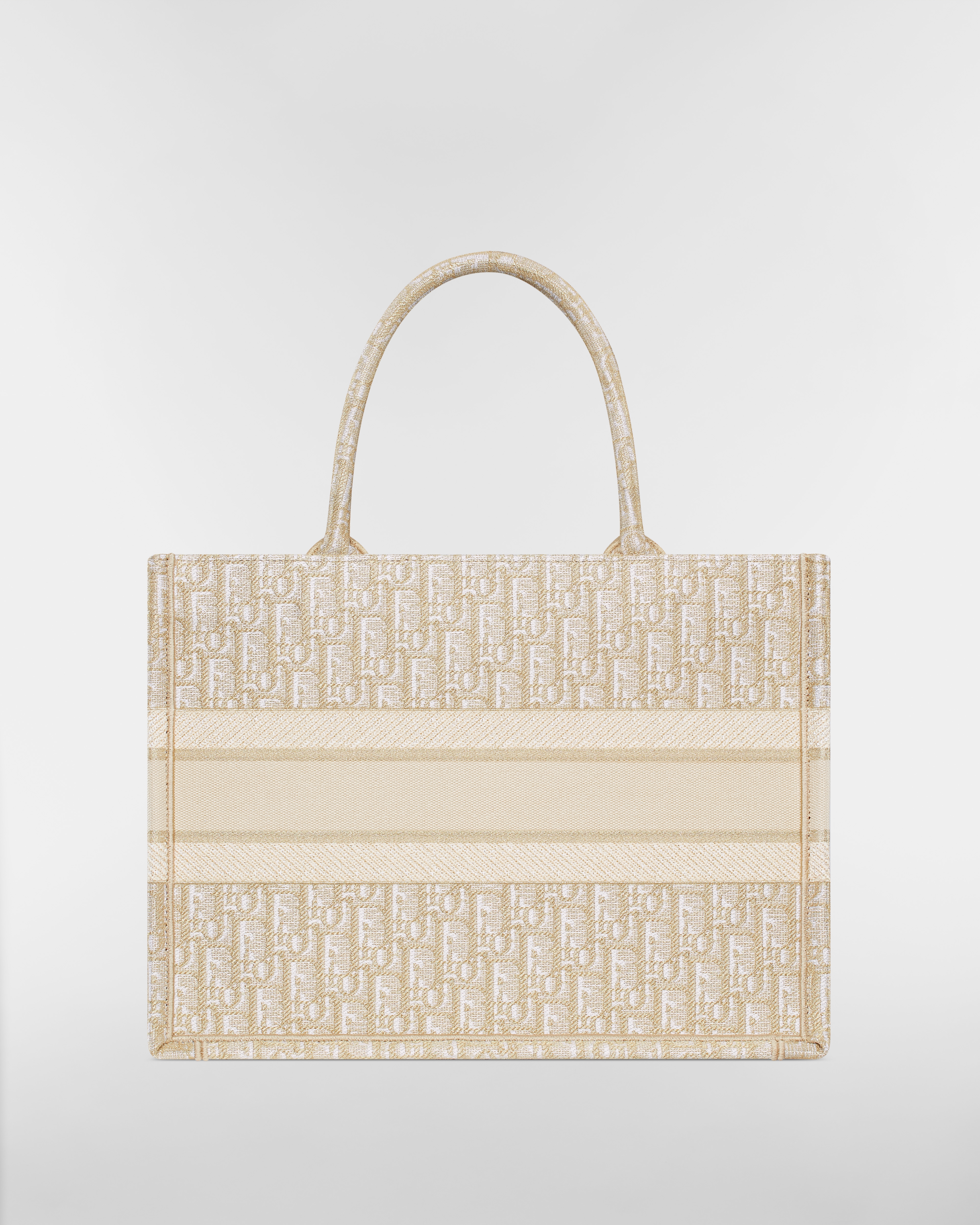 中号 Book Tote 手袋 金色调 Oblique 印花（36 x 27.5 x 16.5 厘米） E08