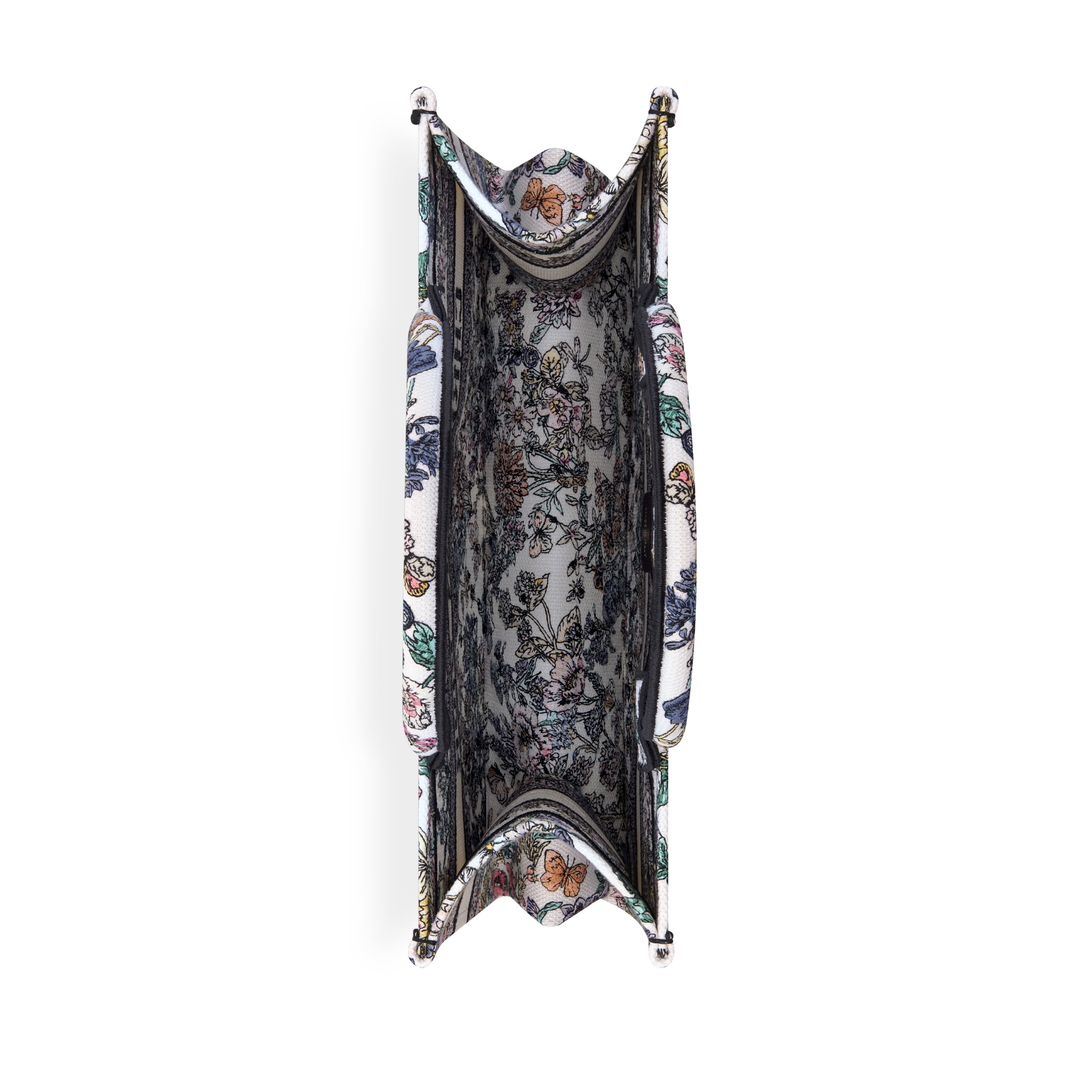 中号 Dior Lucky Book Tote 手袋 多色 Dior Flowers Calendar Allover 图案刺绣（36 x 27.5 x 16.5 厘米） E06