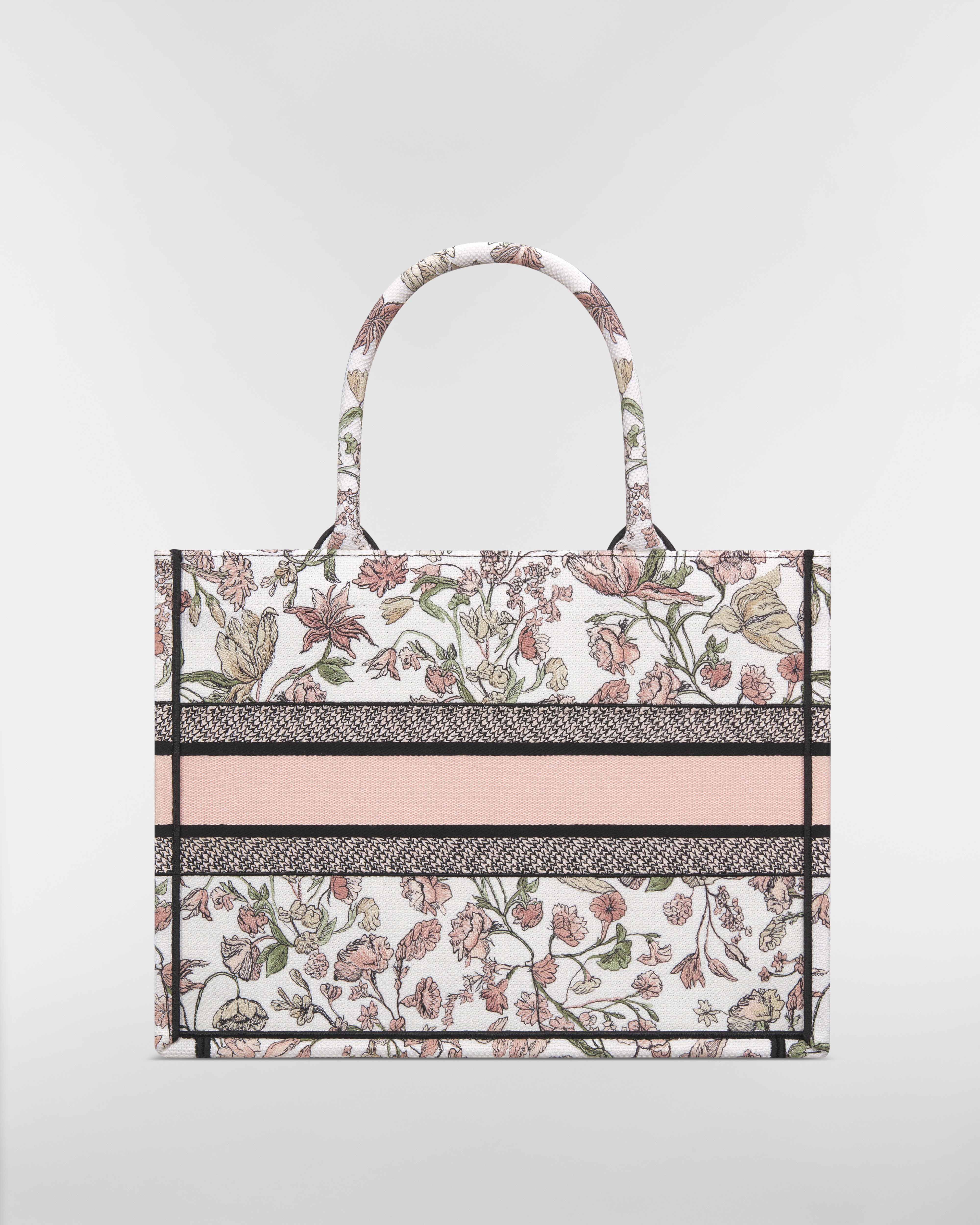 中号 Book Tote 手袋 粉色面料多色 Millefiori 图案刺绣（36 x 27.5 x 16.5 厘米） E08
