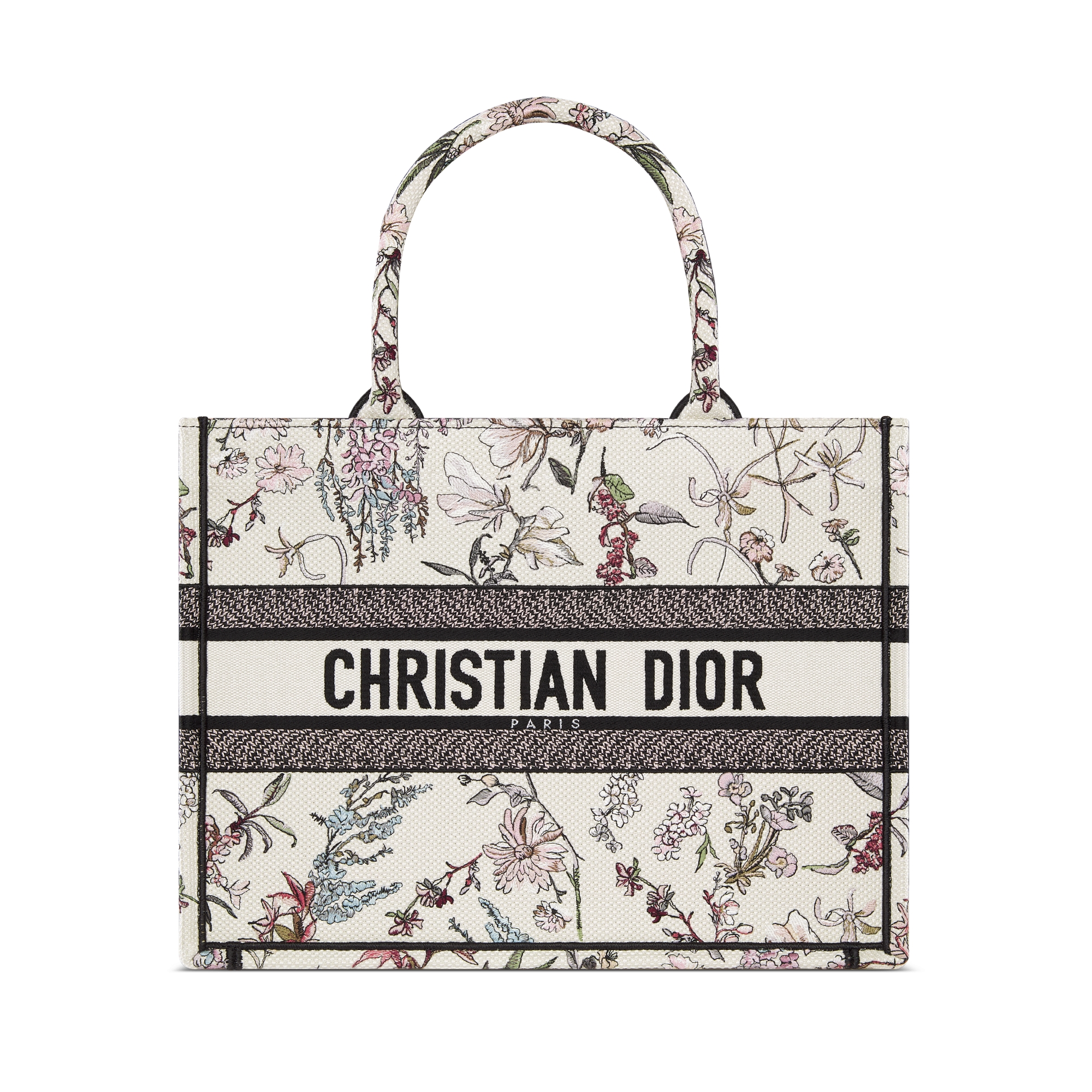 中号 Book Tote 手袋 米色 Millefiori 图案刺绣（36 x 27.5 x 16.5 厘米） E01