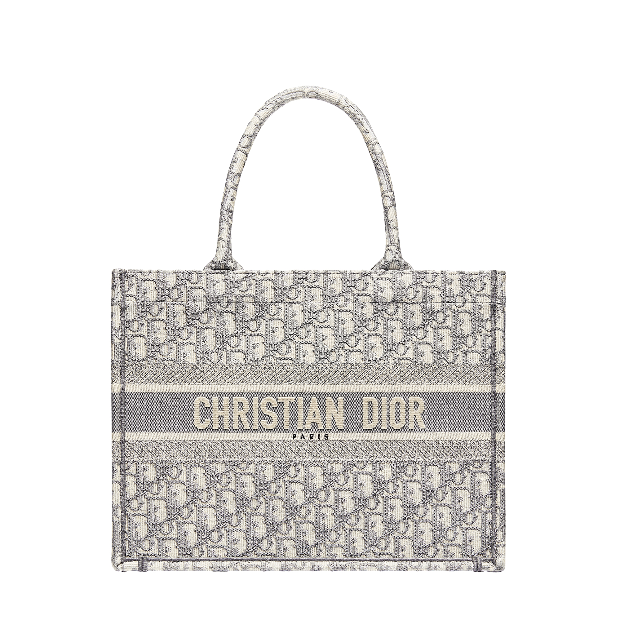  米白色和灰色 Oblique 印花（36 x 27.5 x 16.5 厘米）