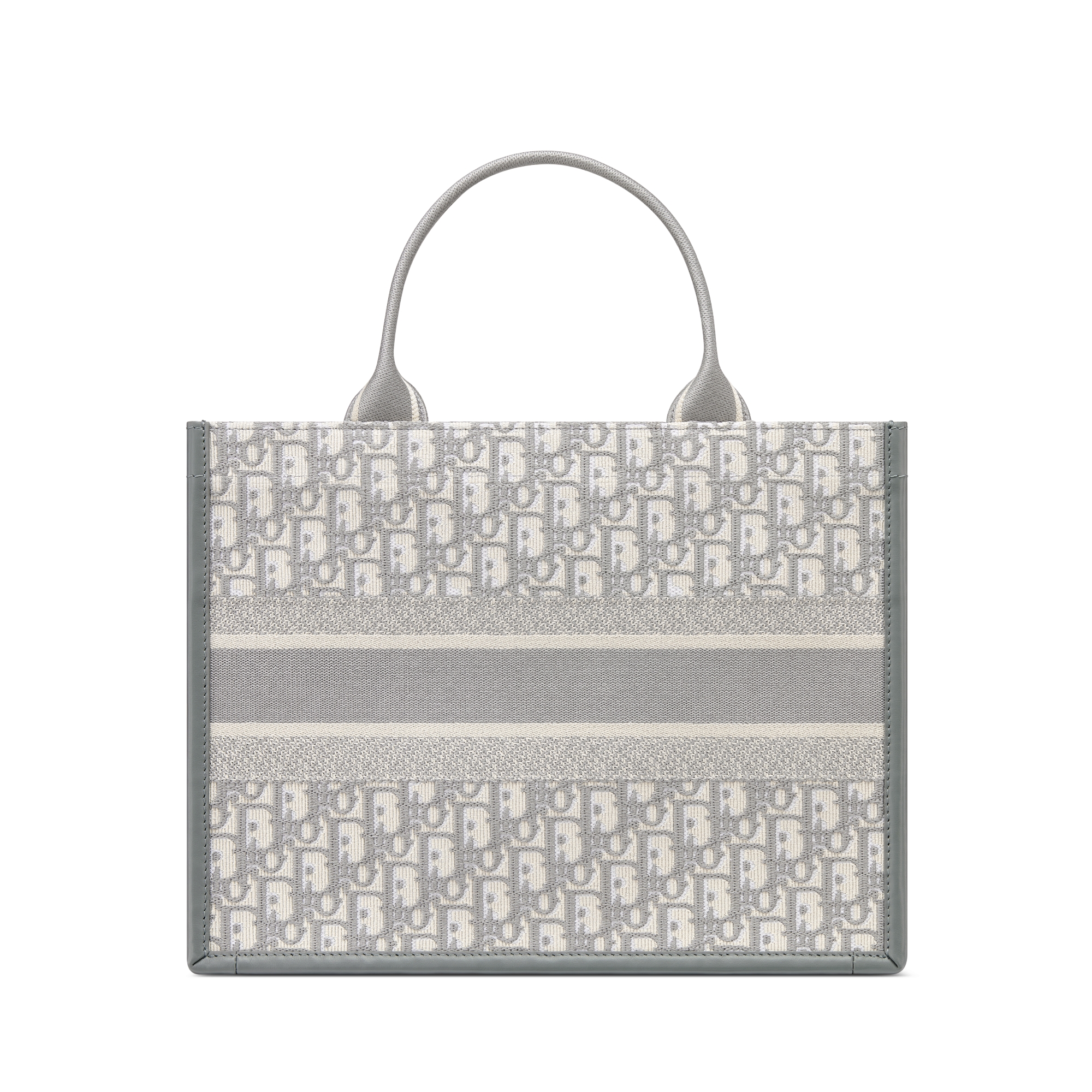 中号 Book Tote 手袋 灰色 Oblique 印花和牛皮革（36.5 x 28 x 16.5 厘米） E08