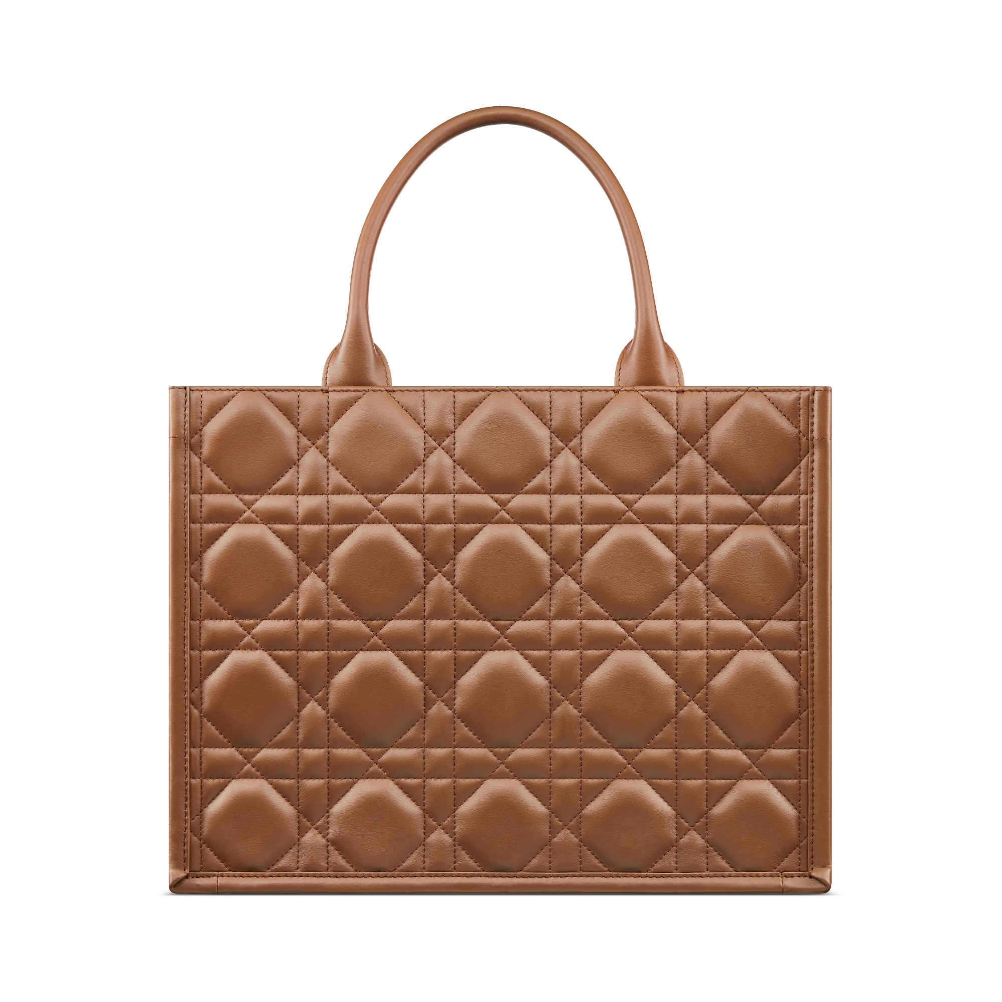 中号 Book Tote 手袋 驼色牛皮革超大藤格纹（36.5 x 28 x 16.5 厘米） E08