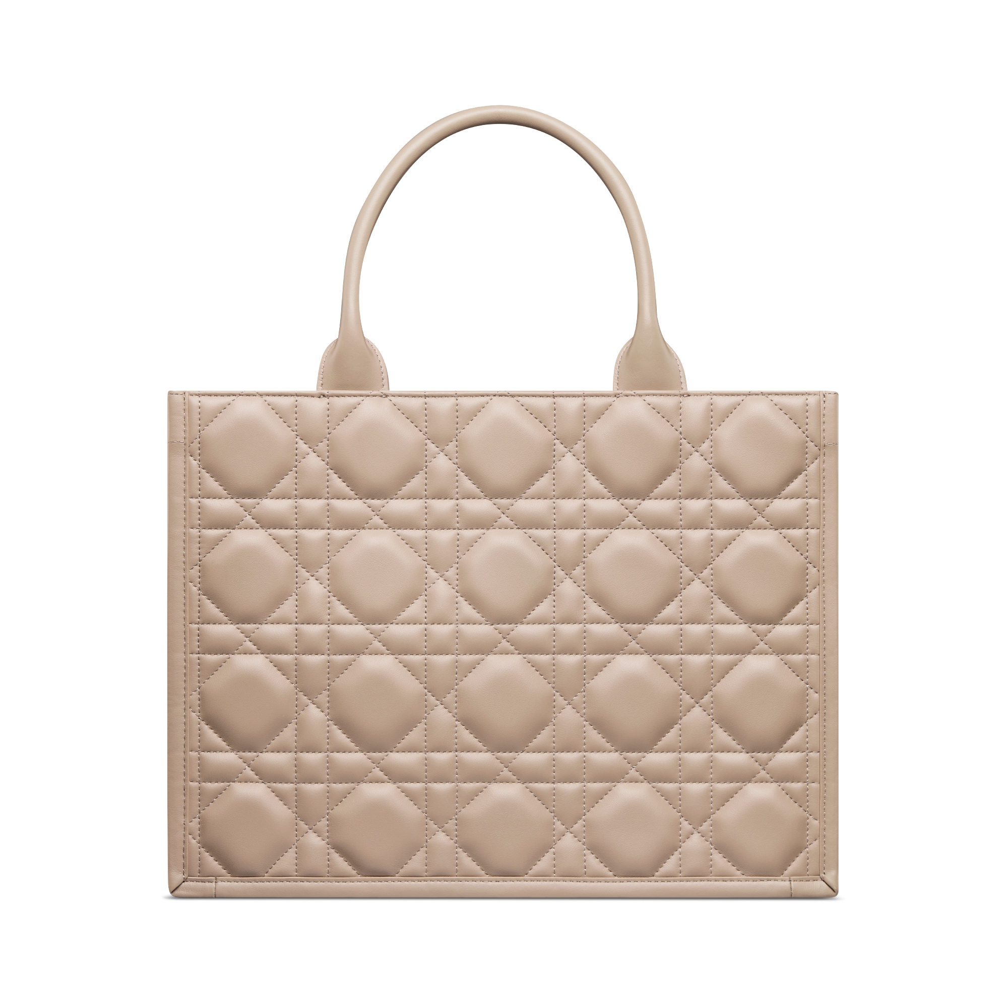 中号 Book Tote 手袋 沙漠灰褐色牛皮革超大藤格纹（36.5 x 28 x 16.5 厘米） E08