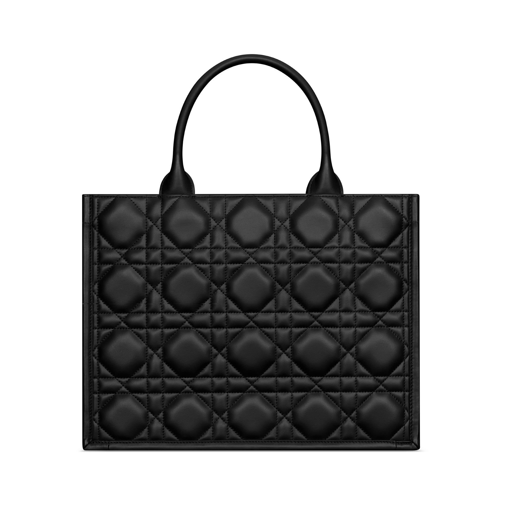 中号 Book Tote 手袋 黑色牛皮革超大藤格纹（36.5 x 28 x 16.5 厘米） E08