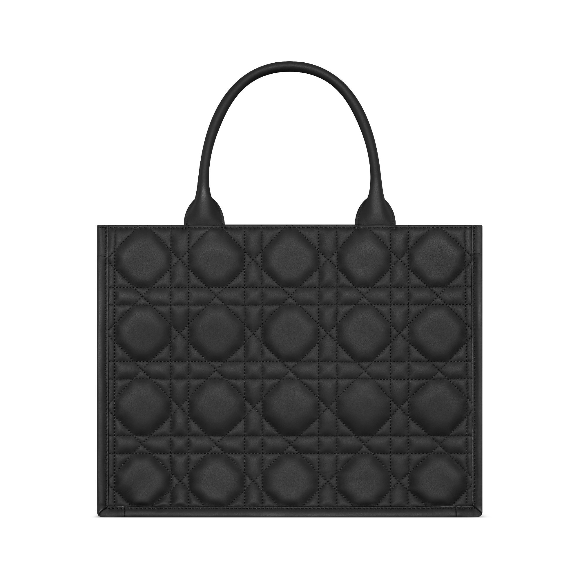 中号 Book Tote 手袋 黑色哑光牛皮革藤格纹（36.5 x 28 x 16.5 厘米） E08