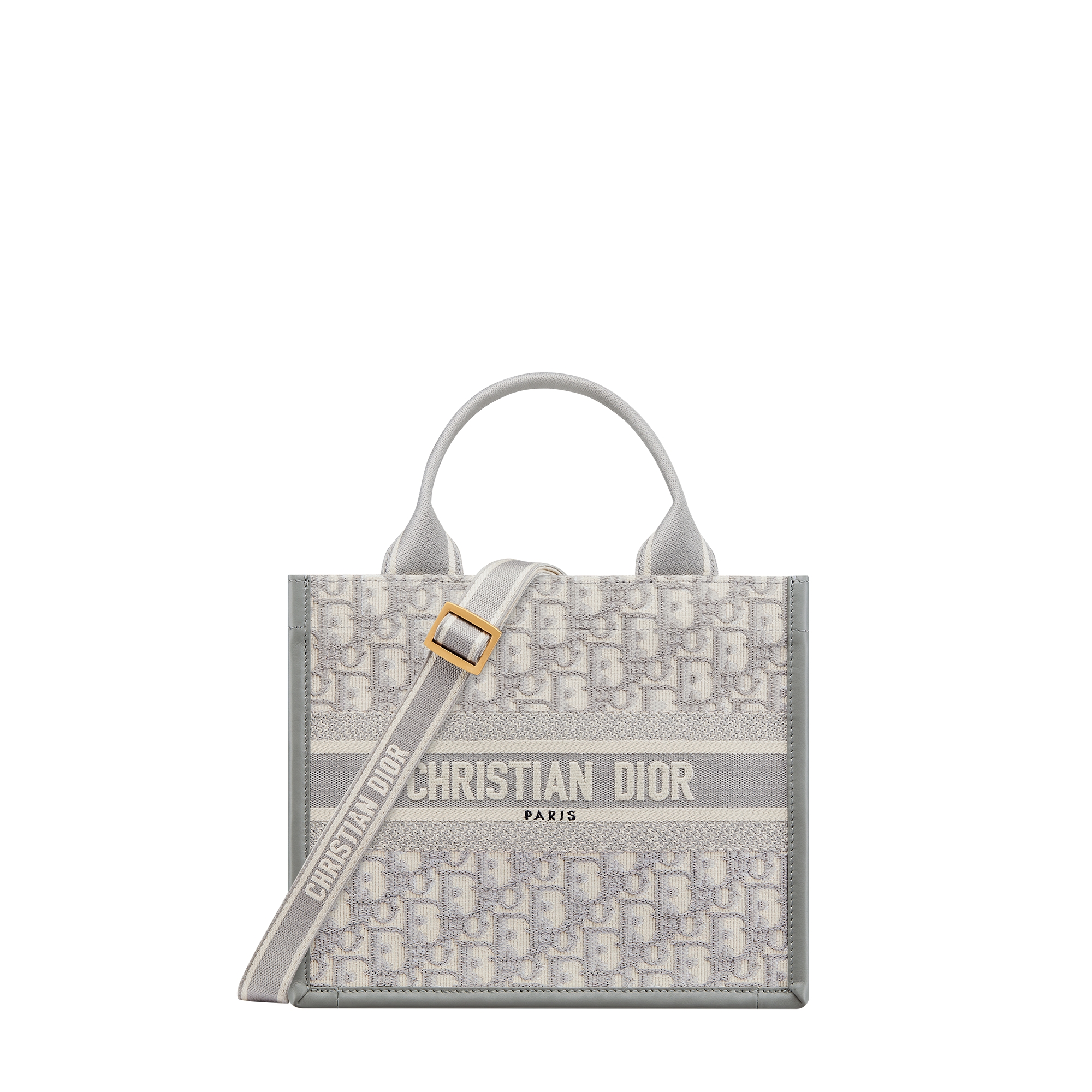  灰色 Oblique 印花和牛皮革 (26.5 x 22 x 14 厘米)