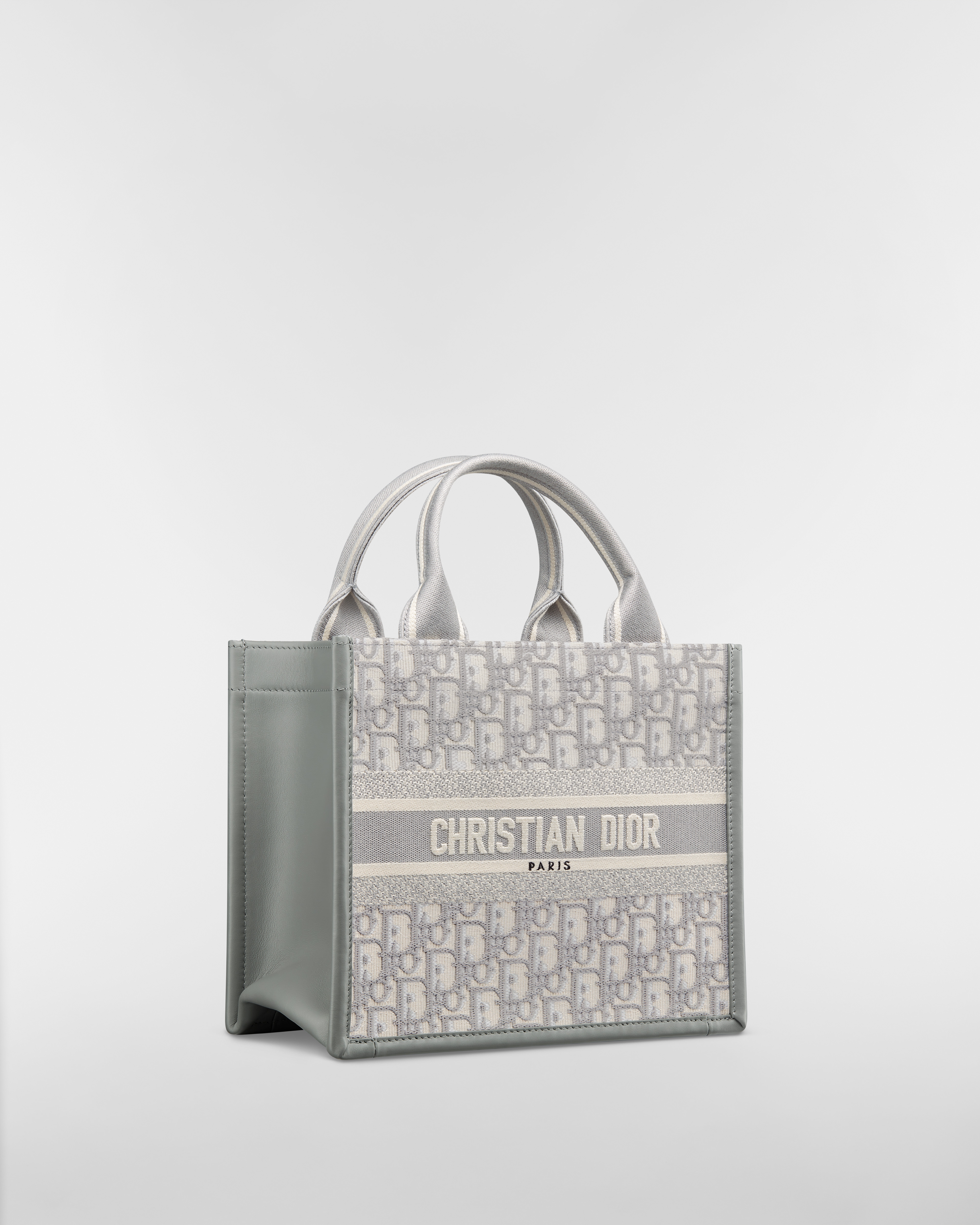 小号 Book Tote 手袋 灰色 Oblique 印花和牛皮革 (26.5 x 22 x 14 厘米) E03