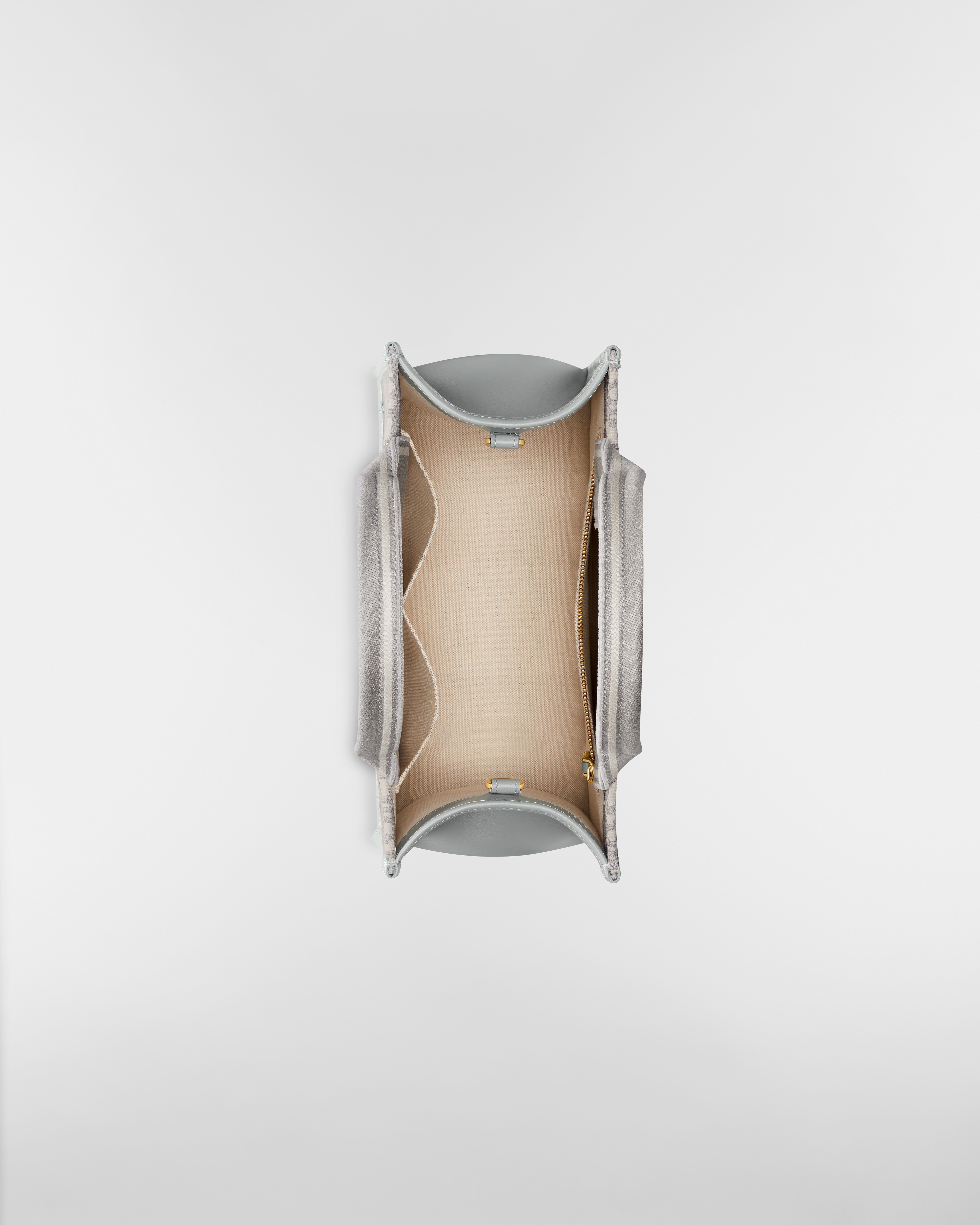 小号 Book Tote 手袋 灰色 Oblique 印花和牛皮革 (26.5 x 22 x 14 厘米) E06