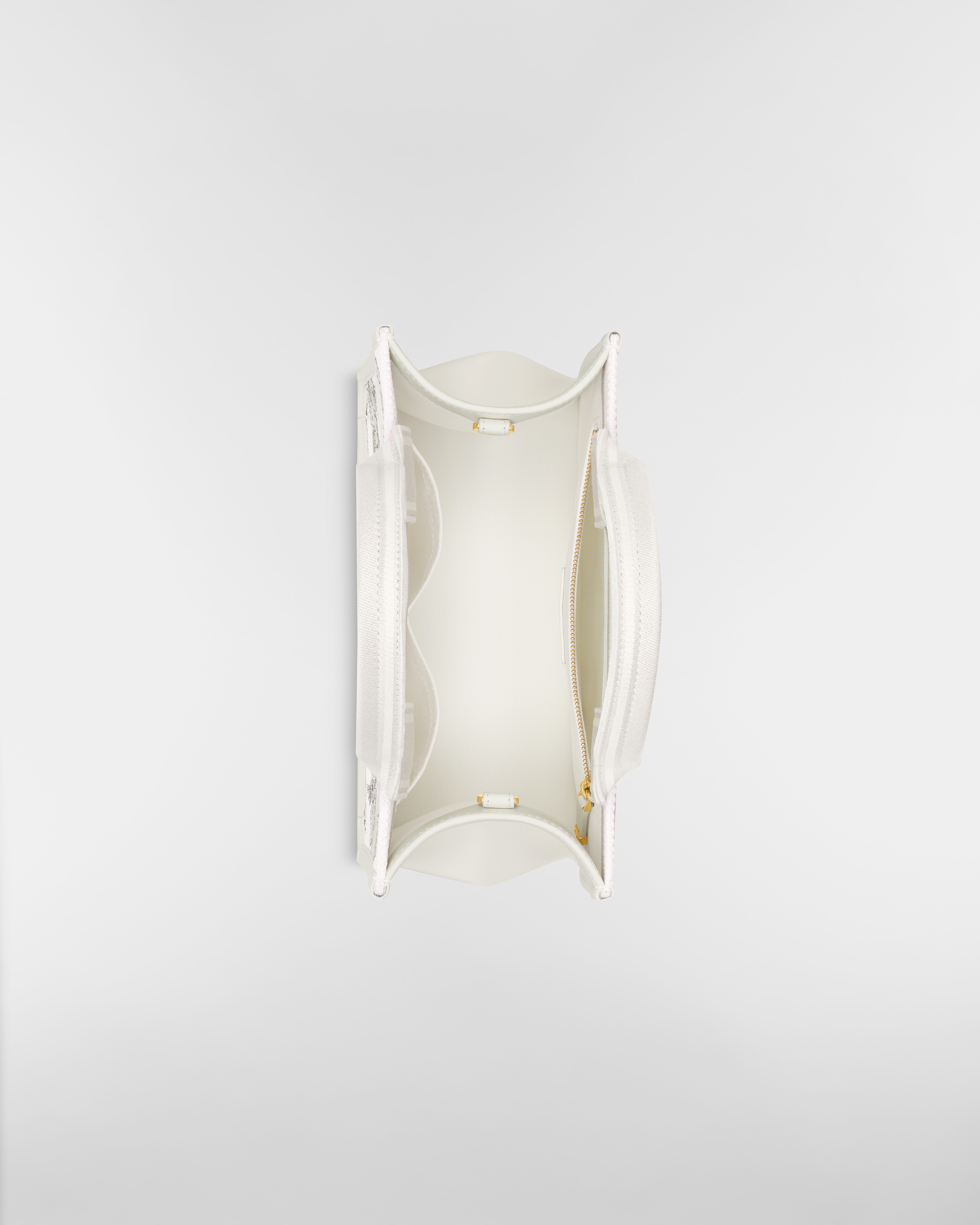 小号 Book Tote 手袋 多色 Amour de Roses 图案刺绣和奶白色牛皮革（26.5 x 22 x 14 厘米） E06