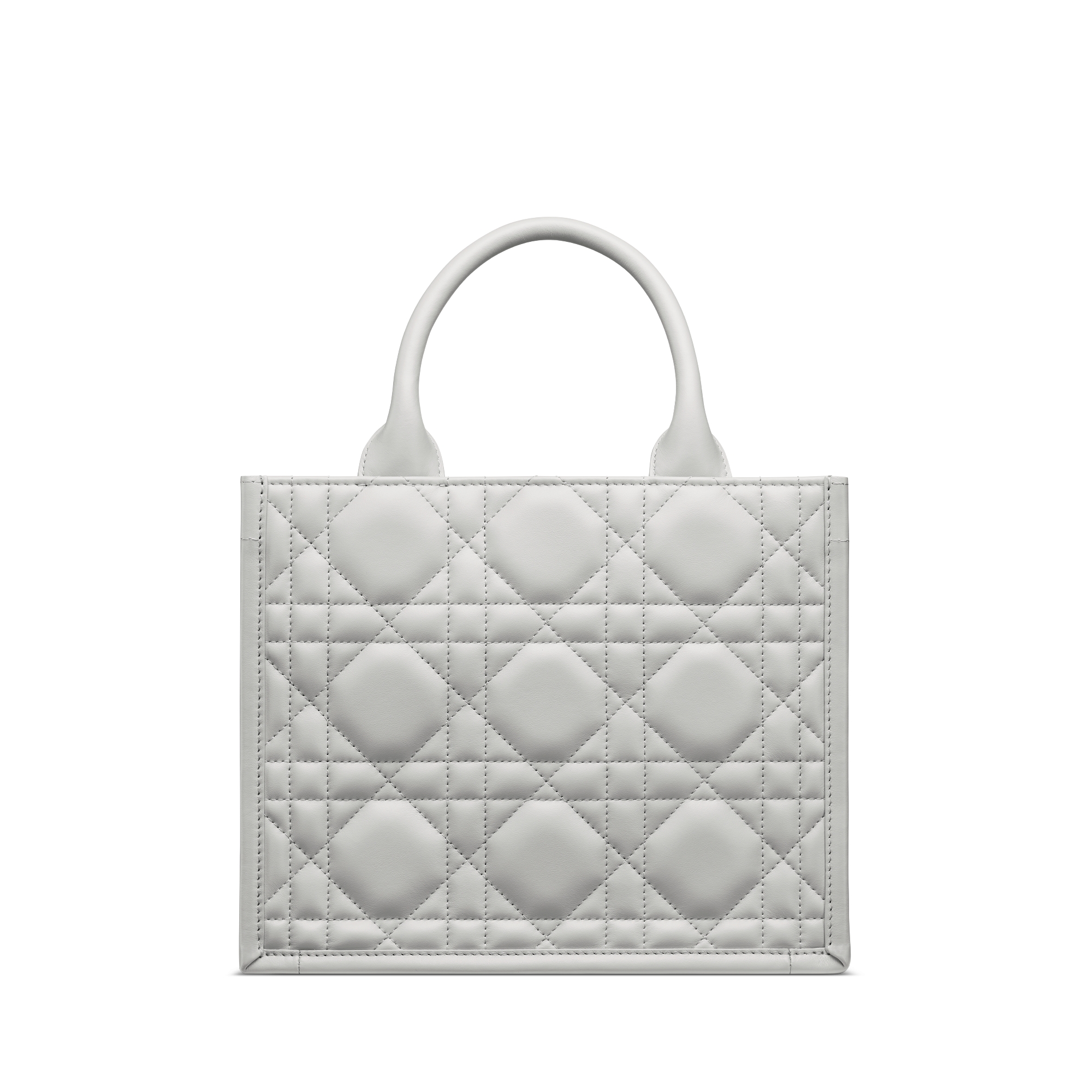 小号 Book Tote 手袋 云雾灰色牛皮革超大藤格纹（26.5 x 22 x 14 厘米） E08