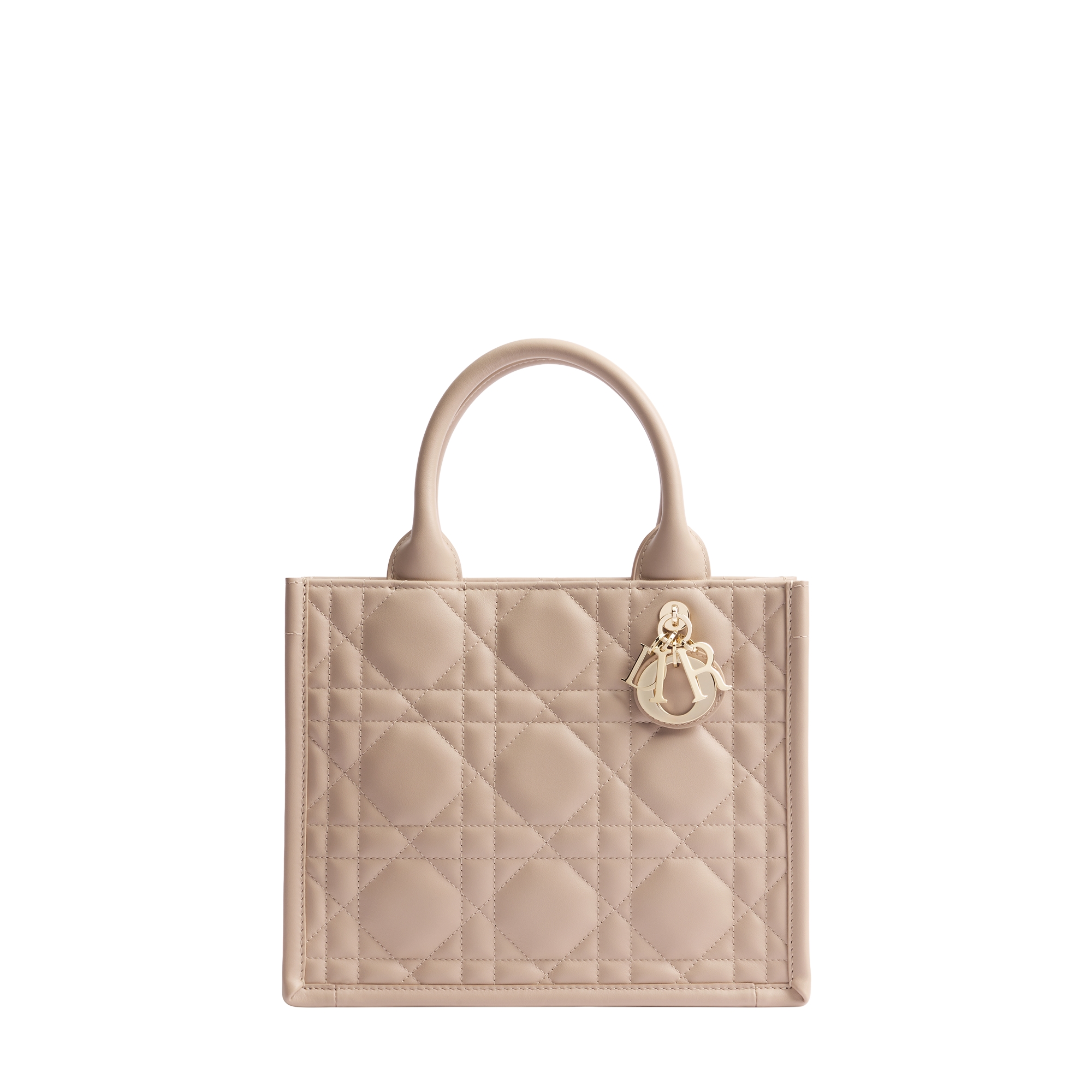  胭脂米色牛皮革超大藤格纹（26.5 x 22 x 14 厘米）