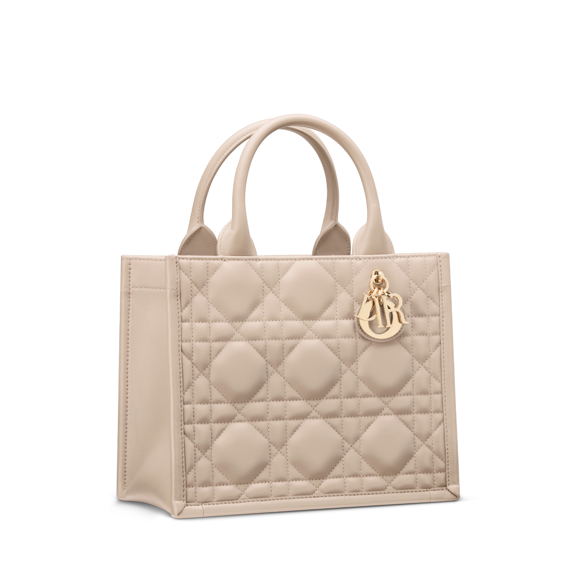 小号 Book Tote 手袋 胭脂米色牛皮革超大藤格纹（26.5 x 22 x 14 厘米） E03