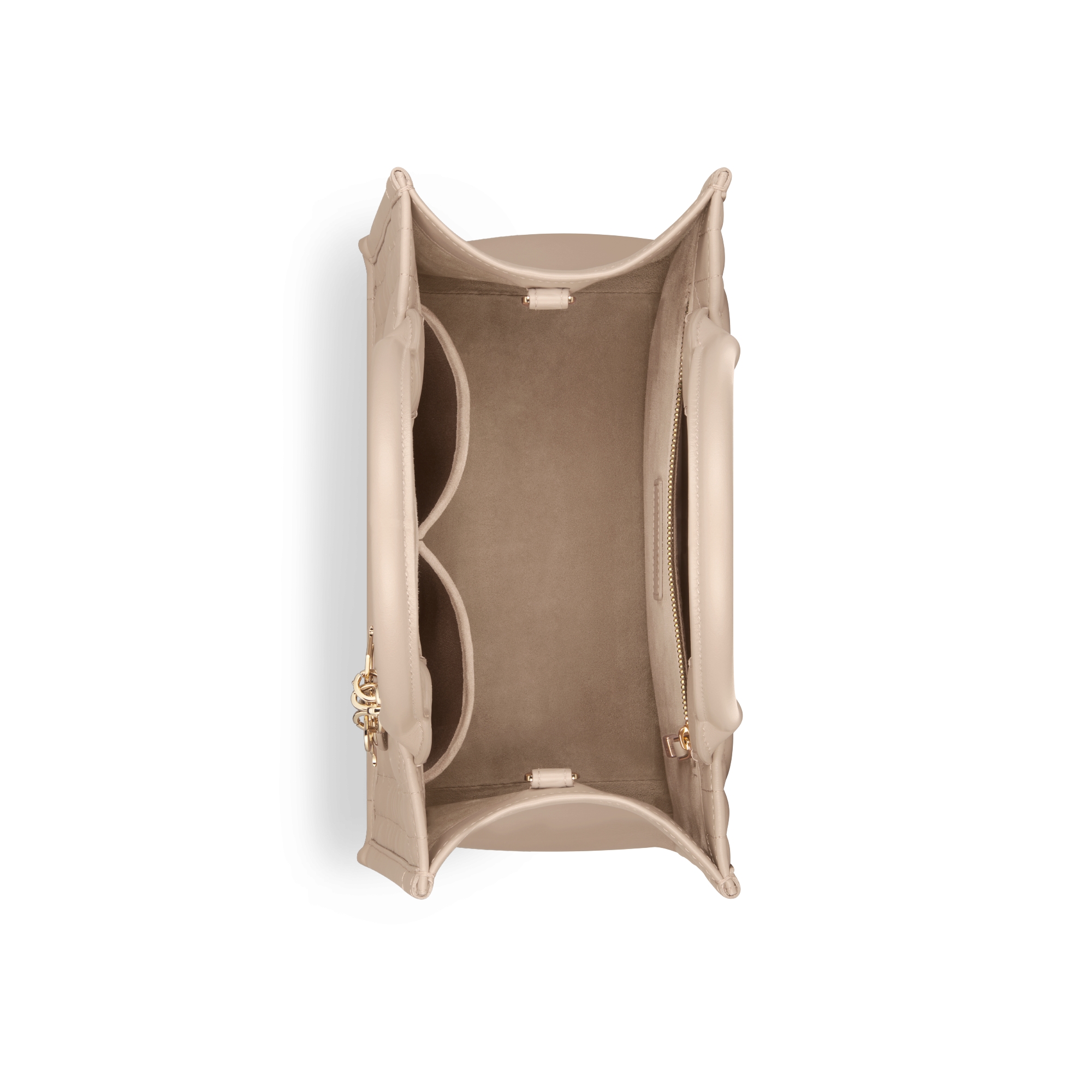 小号 Book Tote 手袋 胭脂米色牛皮革超大藤格纹（26.5 x 22 x 14 厘米） E06