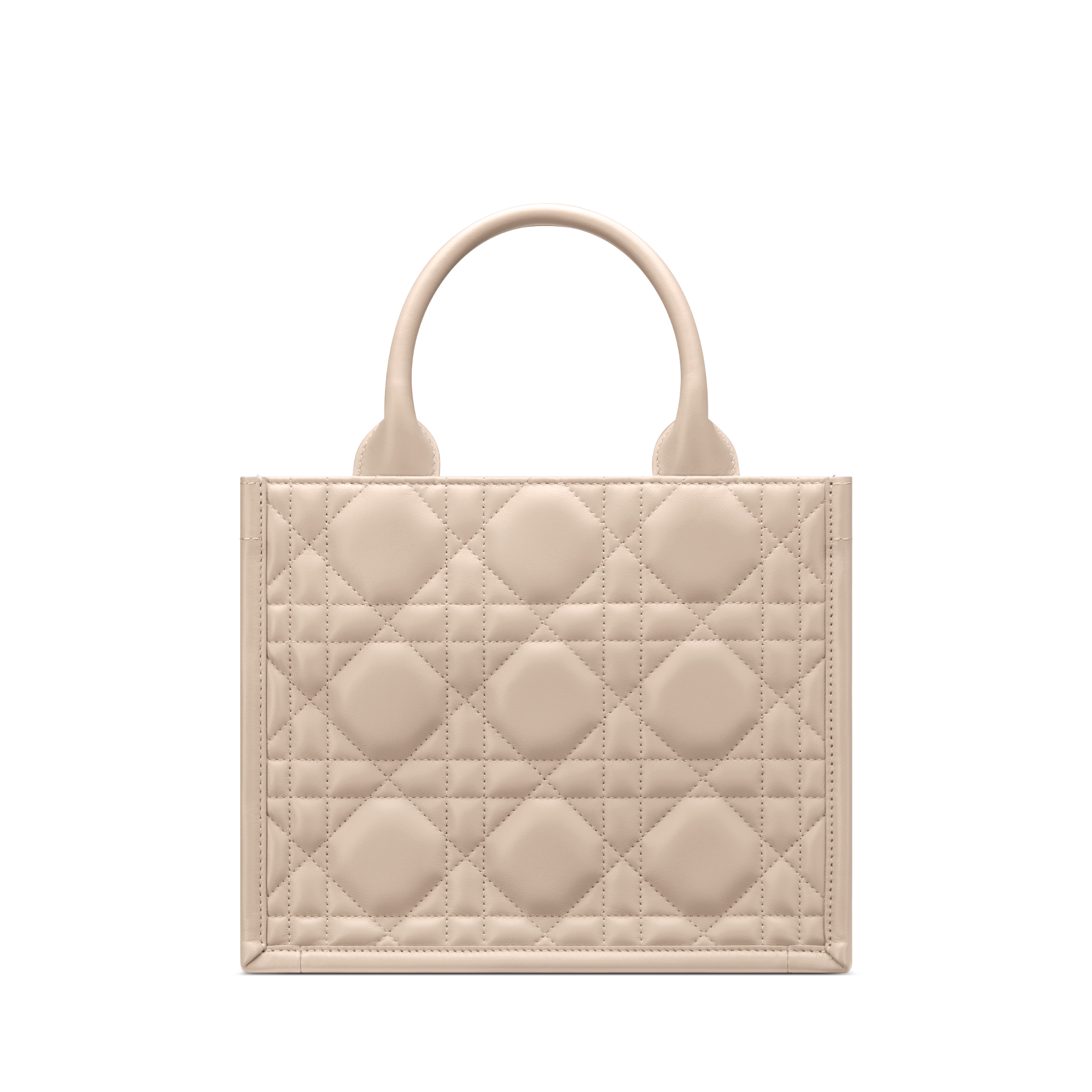 小号 Book Tote 手袋 胭脂米色牛皮革超大藤格纹（26.5 x 22 x 14 厘米） E08