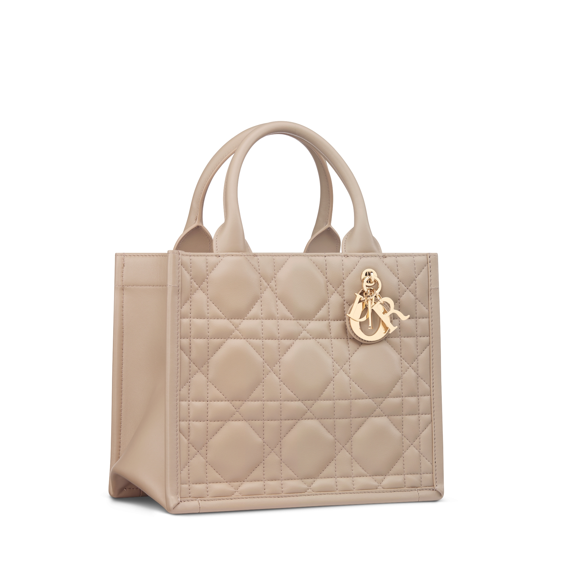 小号 Book Tote 手袋 沙漠灰褐色牛皮革超大藤格纹（26.5 x 22 x 14 厘米） E03