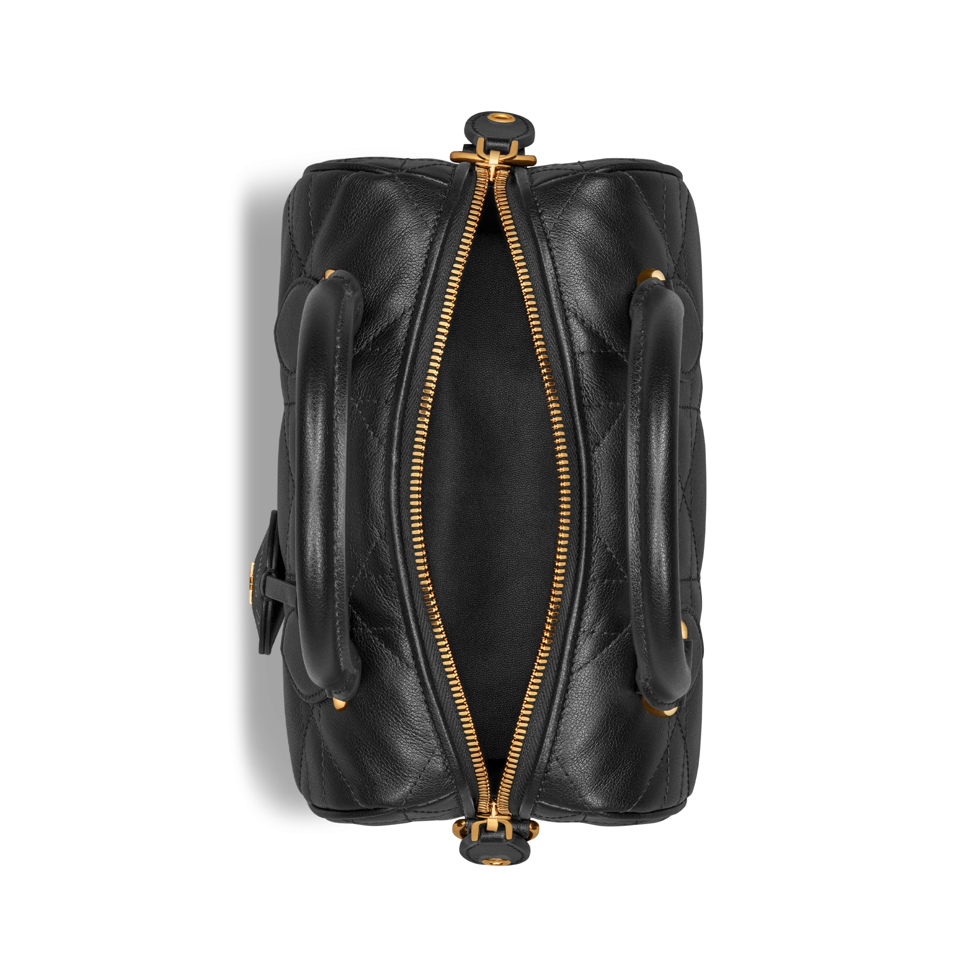 Soft Dior Groove 20 手袋 黑色牛皮革超大藤格纹 E06