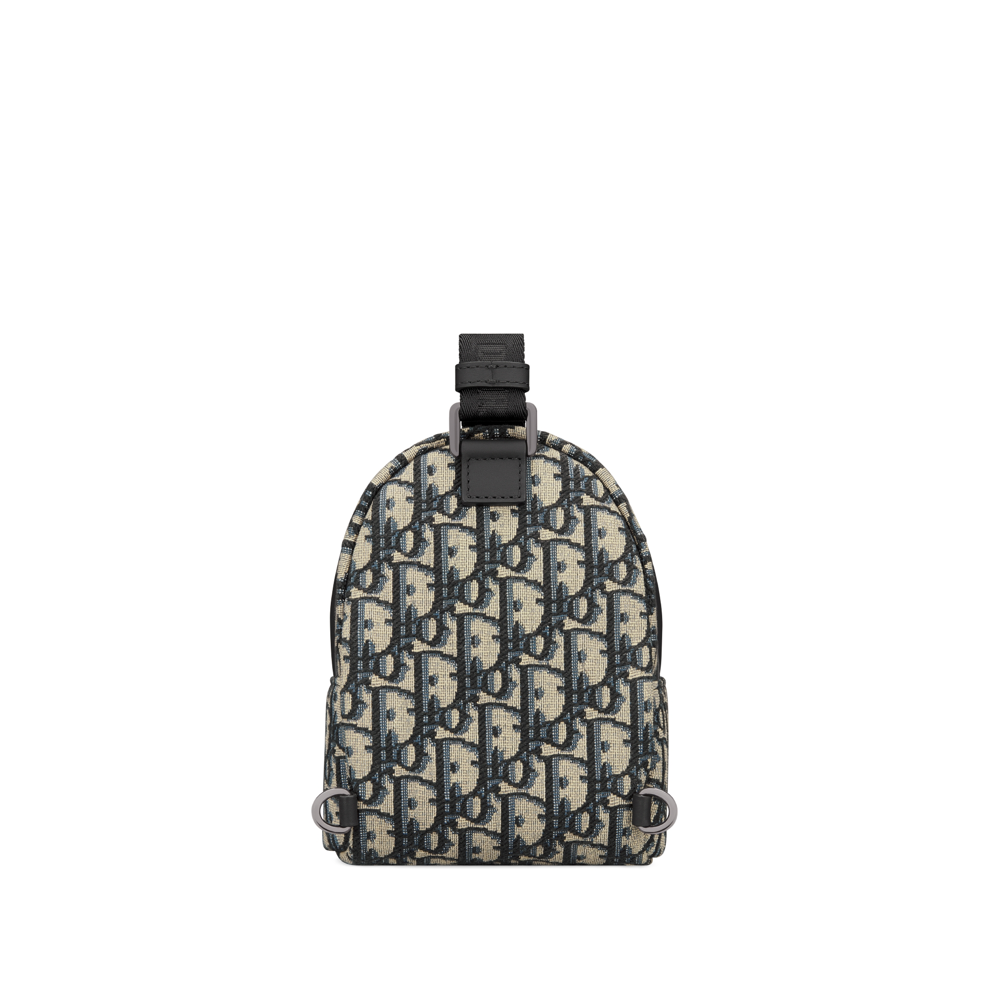 儿童微型 Rider 单肩包 米色和蓝色 Oblique 印花面料 E08