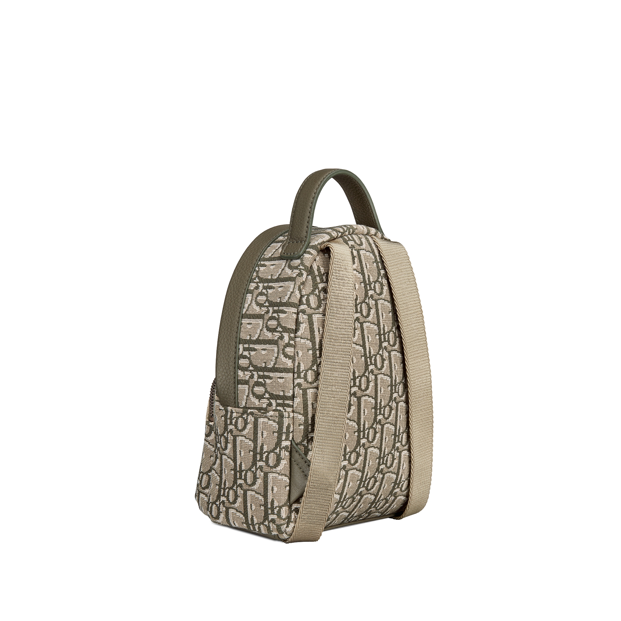 儿童迷你 Rider 双肩背包 卡其色 Oblique 印花面料 E05