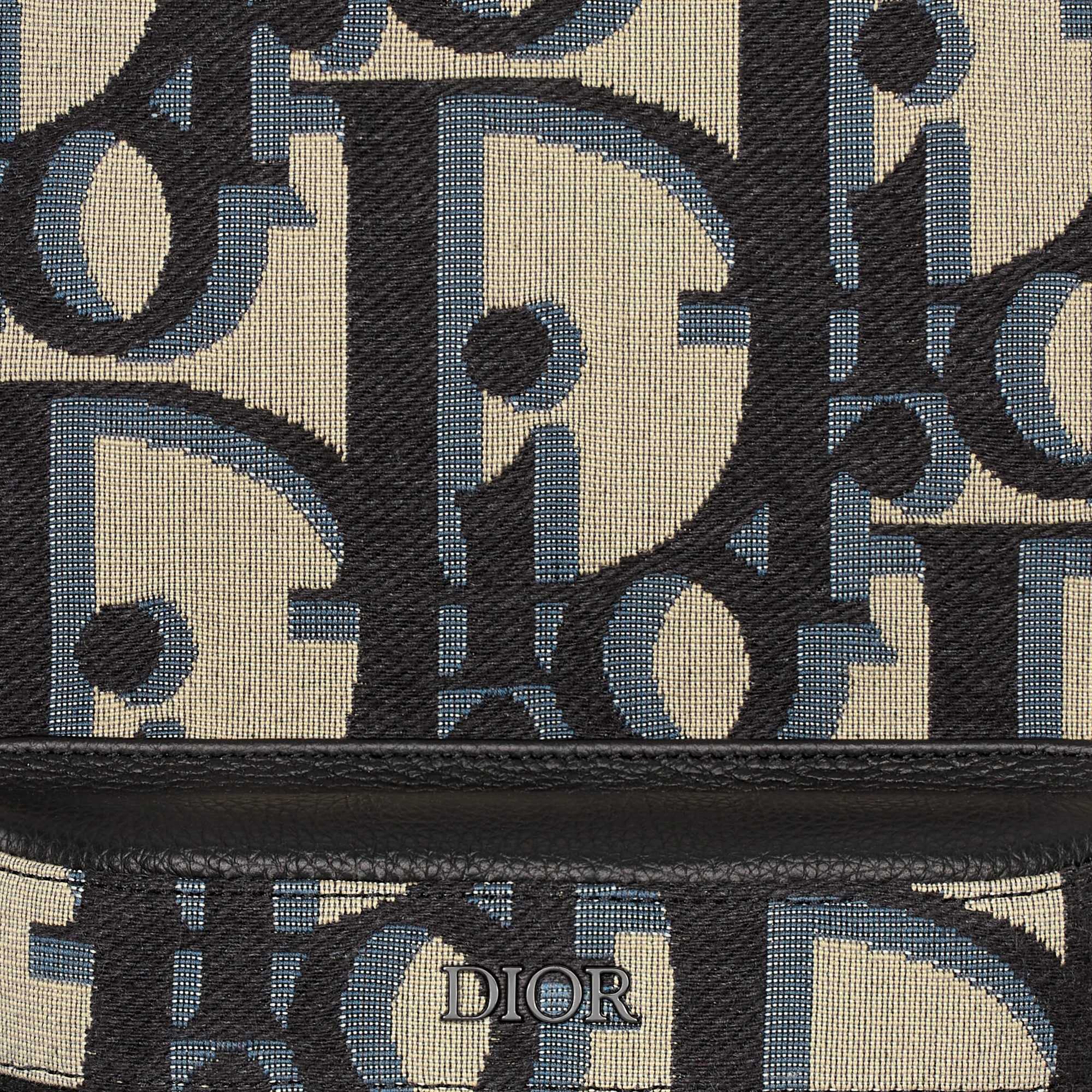 儿童 Rider 双肩背包 米色和蓝色超大 Oblique 印花提花面料 E09