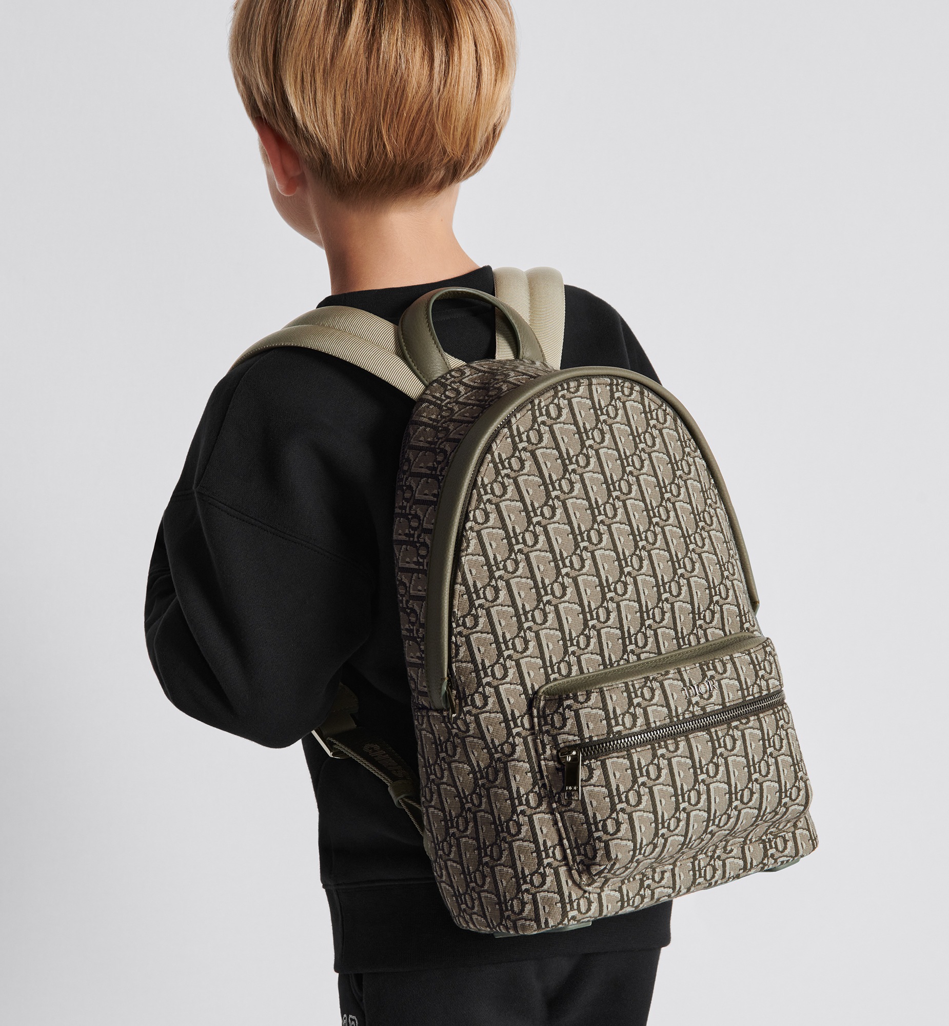 儿童 Rider 双肩背包 卡其色 Oblique 印花面料 E14